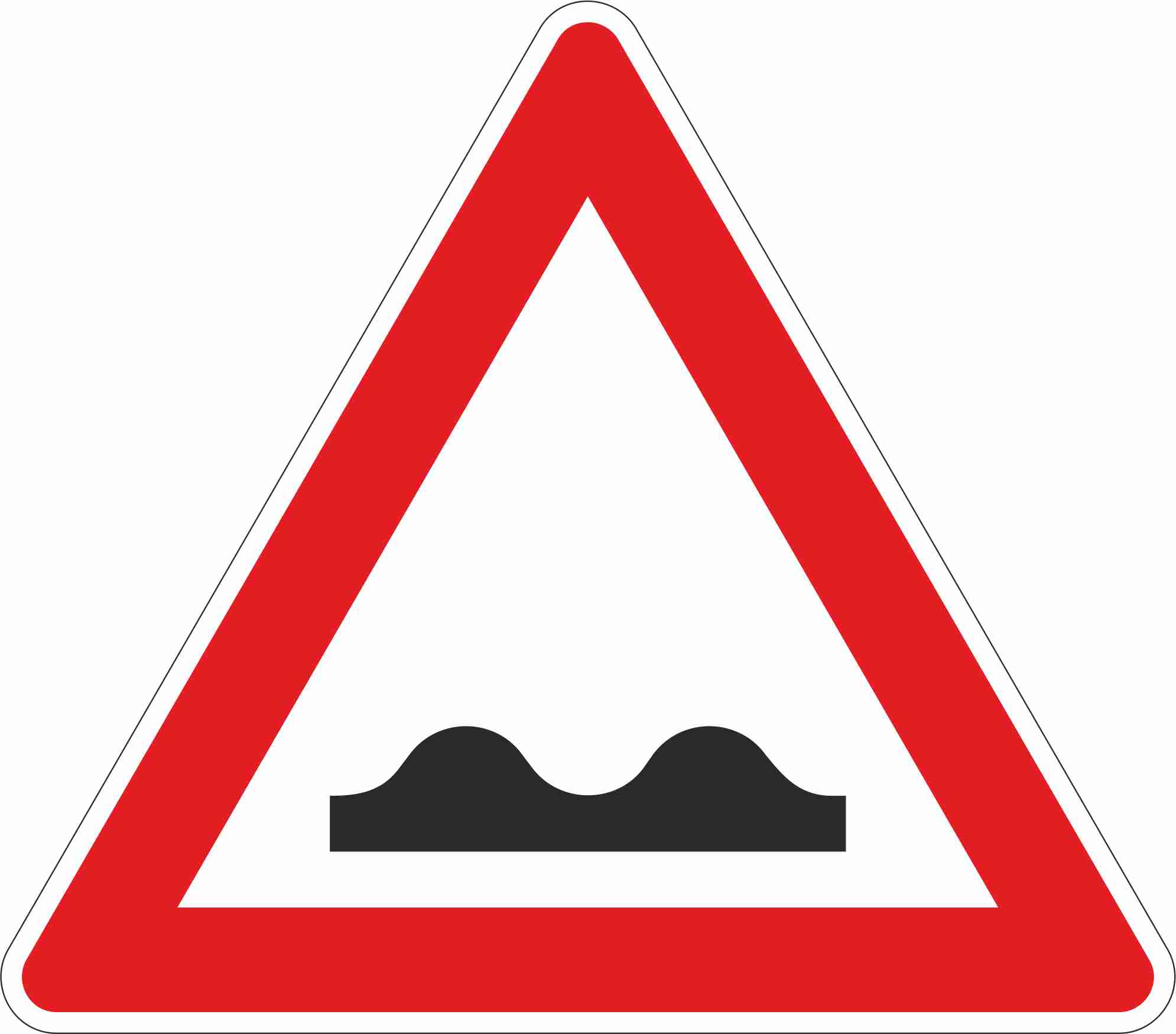 Querrinne oder Aufwölbung §50/1 - Schild
