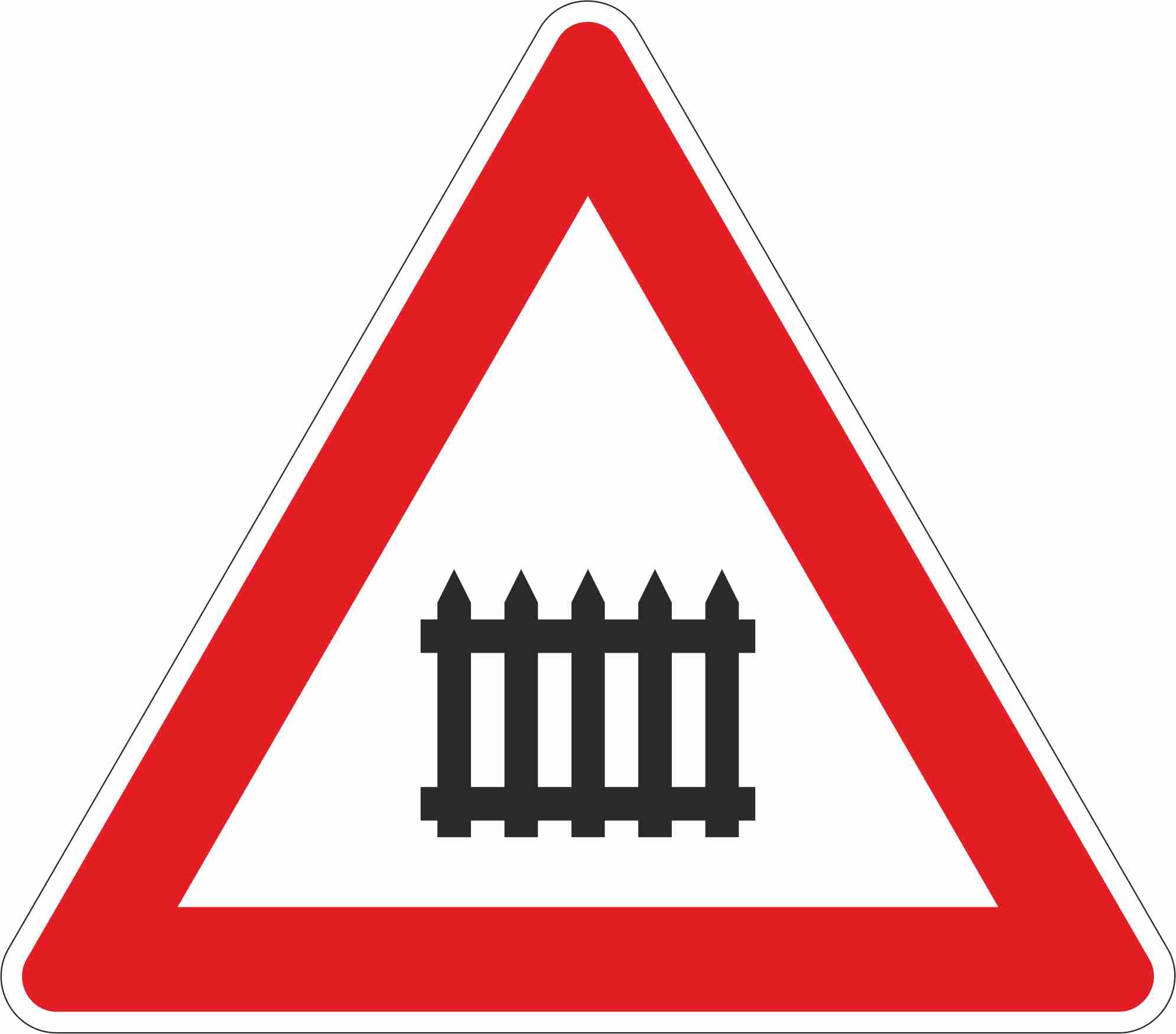 Bahnübergang mit Schranken §50/6a - Schild