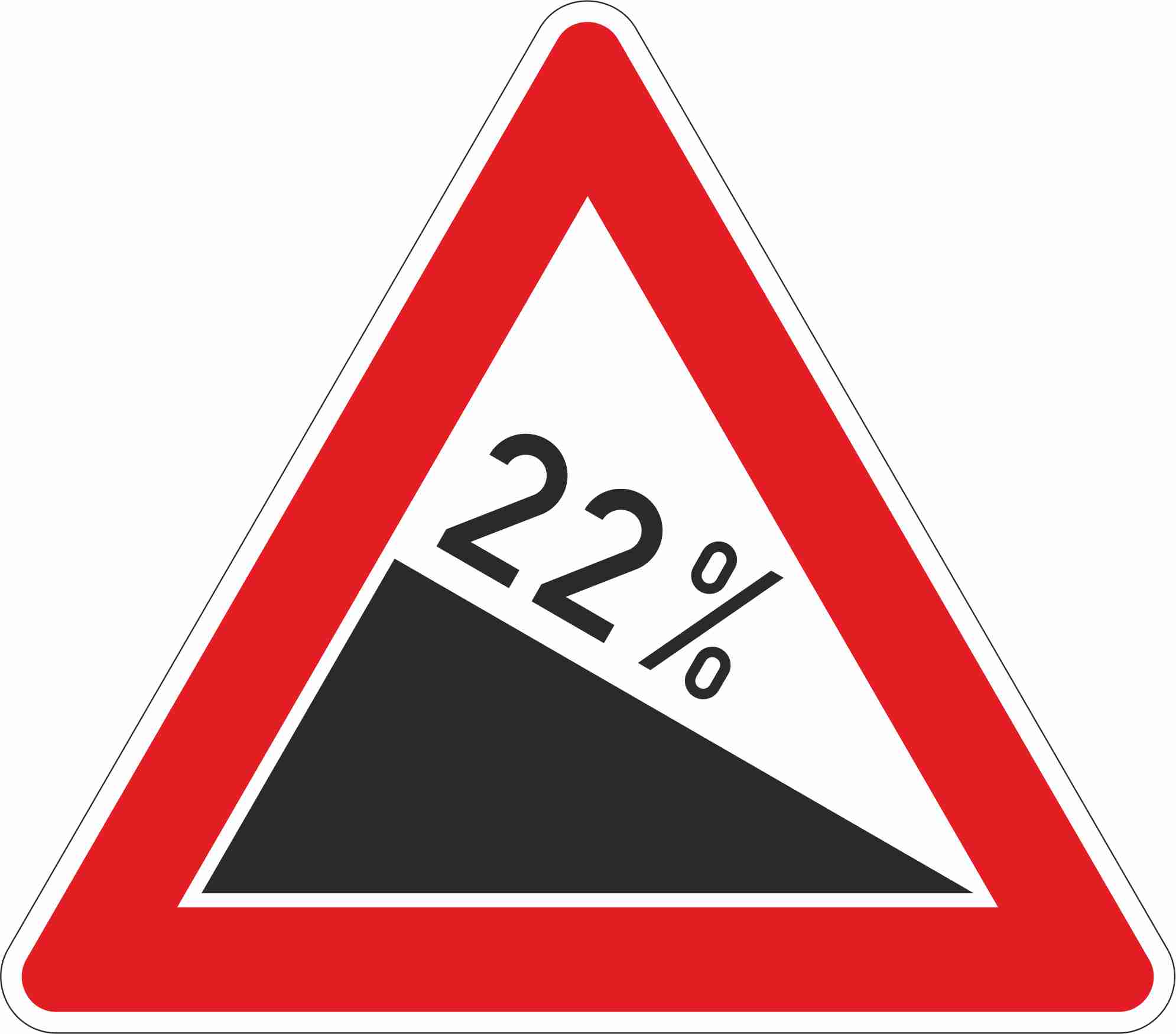Gefährliches Gefälle §50/7 - Schild