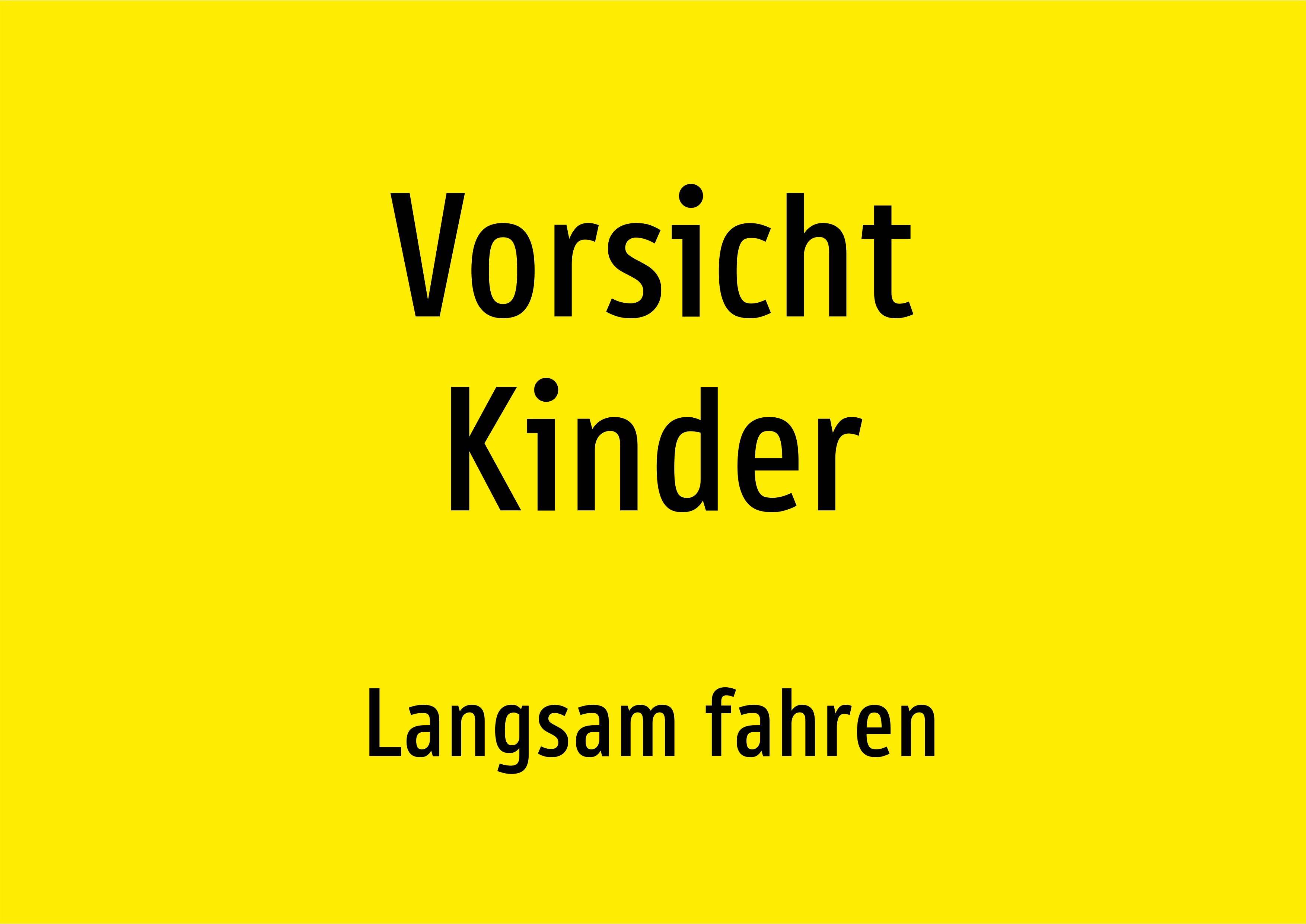 Vorsicht Kinder - Langsam fahren - Schild - Produktbild 2