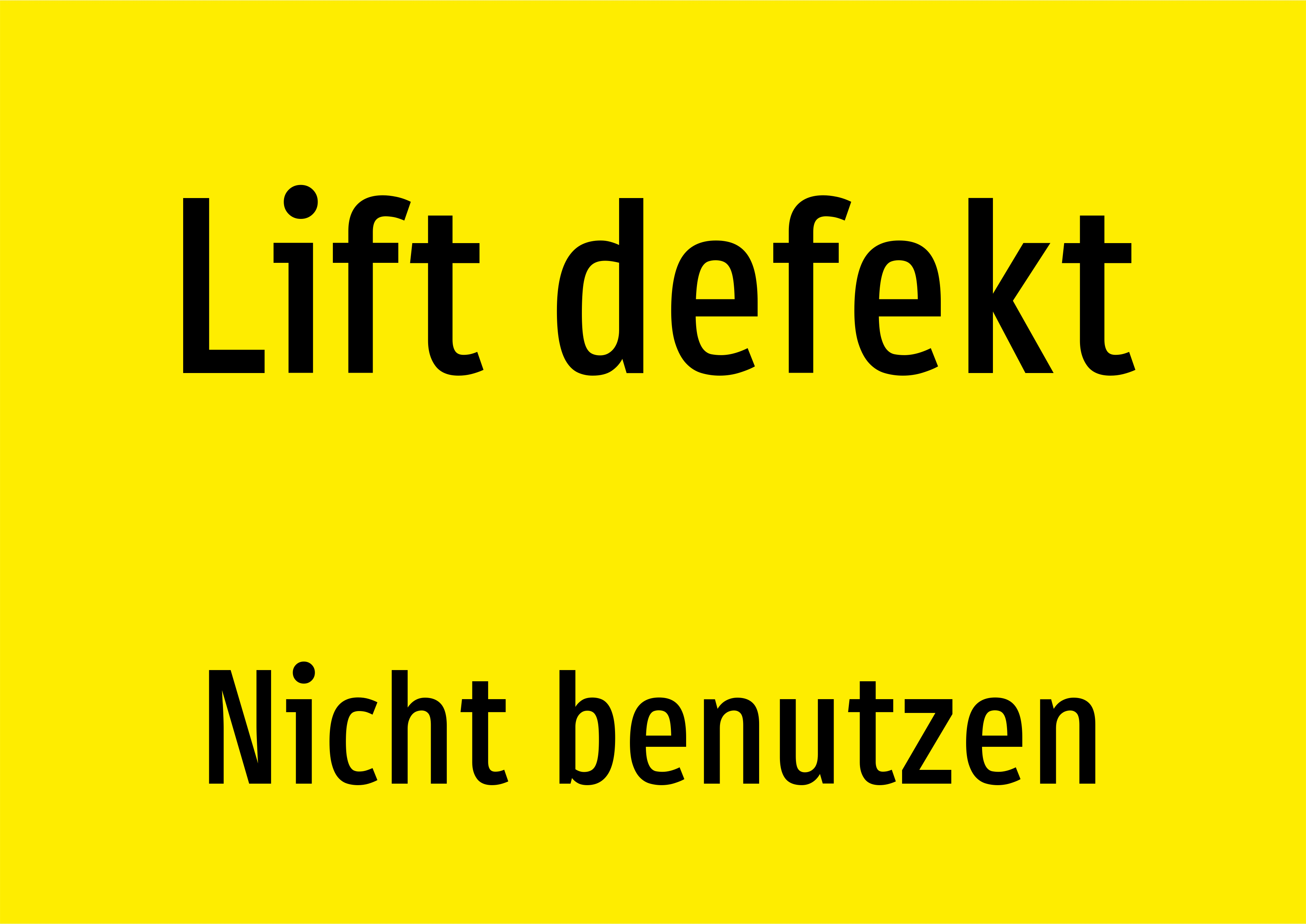 Lift defekt - Nicht benutzen - Schild - Produktbild 2