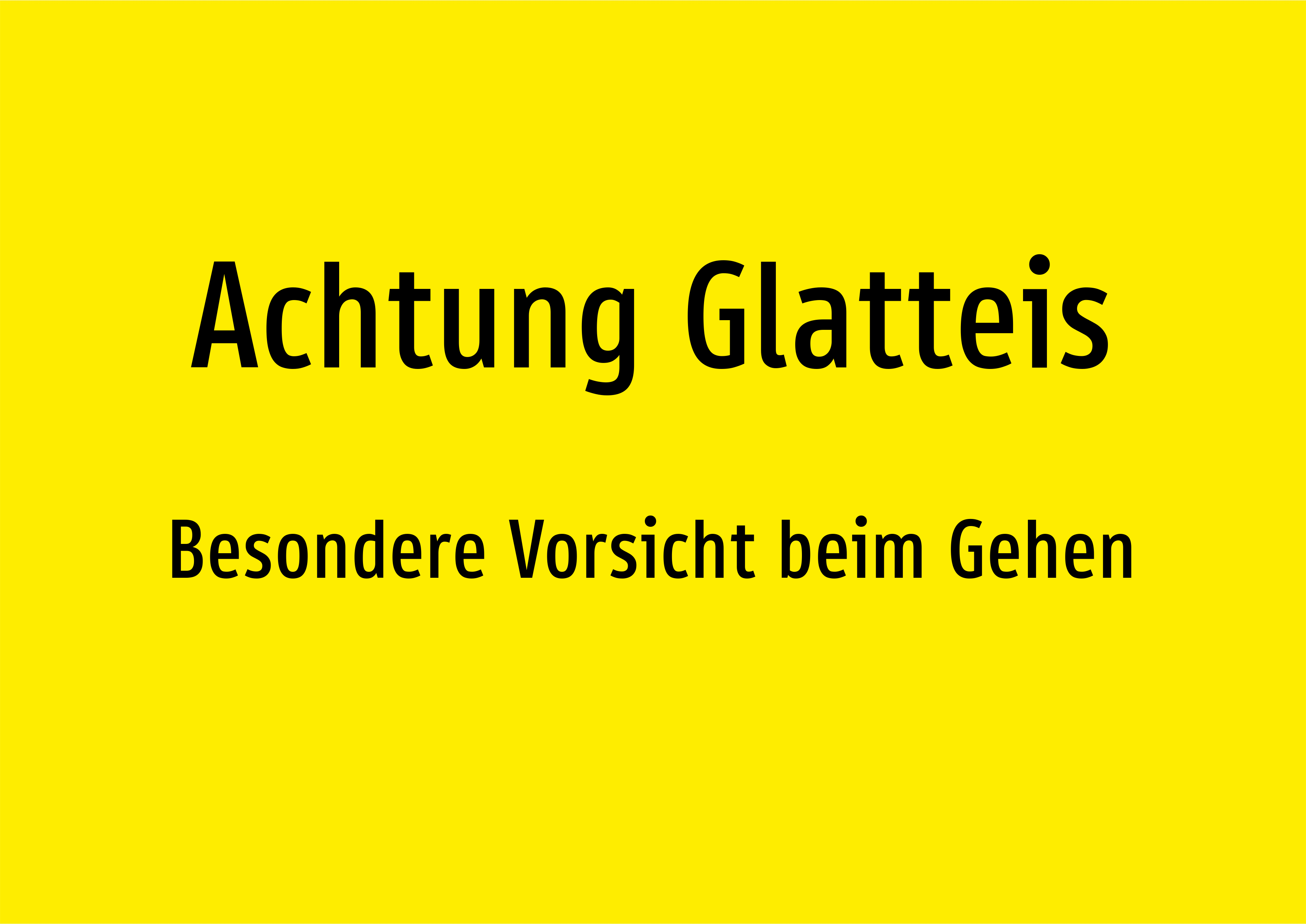 Achtung Glatteis - Besondere Vorsicht beim Gehen - Schild - Produktbild 2
