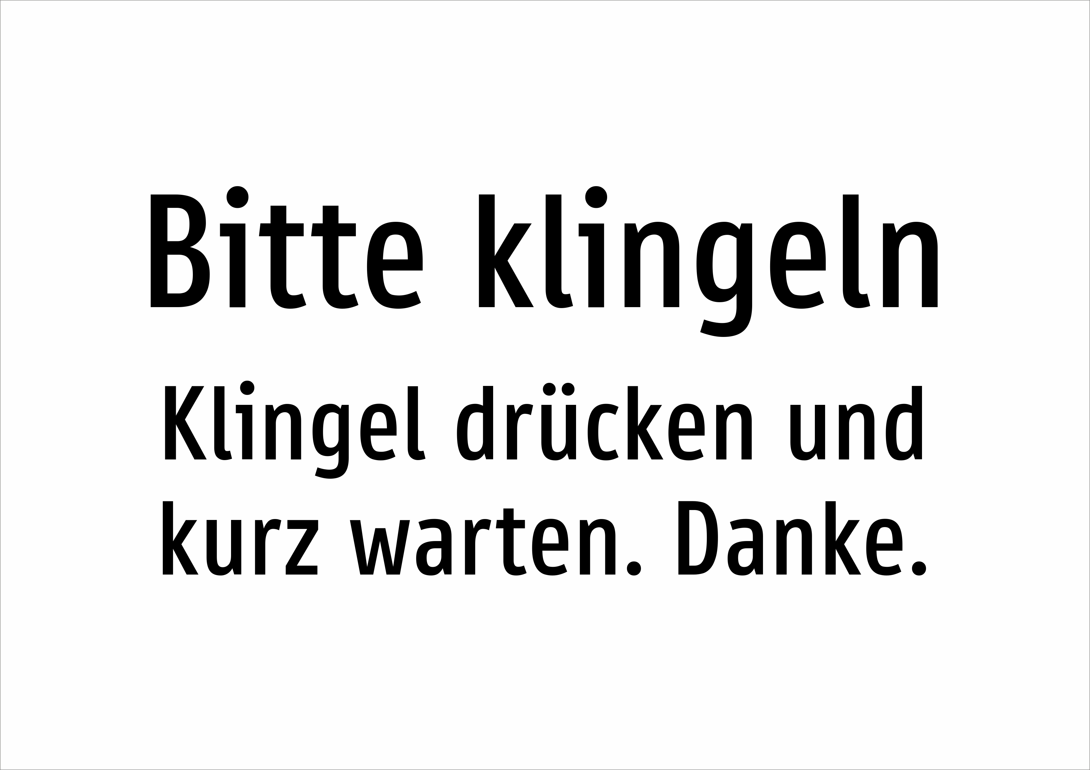 Bitte klingeln - Klingel drücken und kurz warten. Danke. - Schild - Produktbild 2