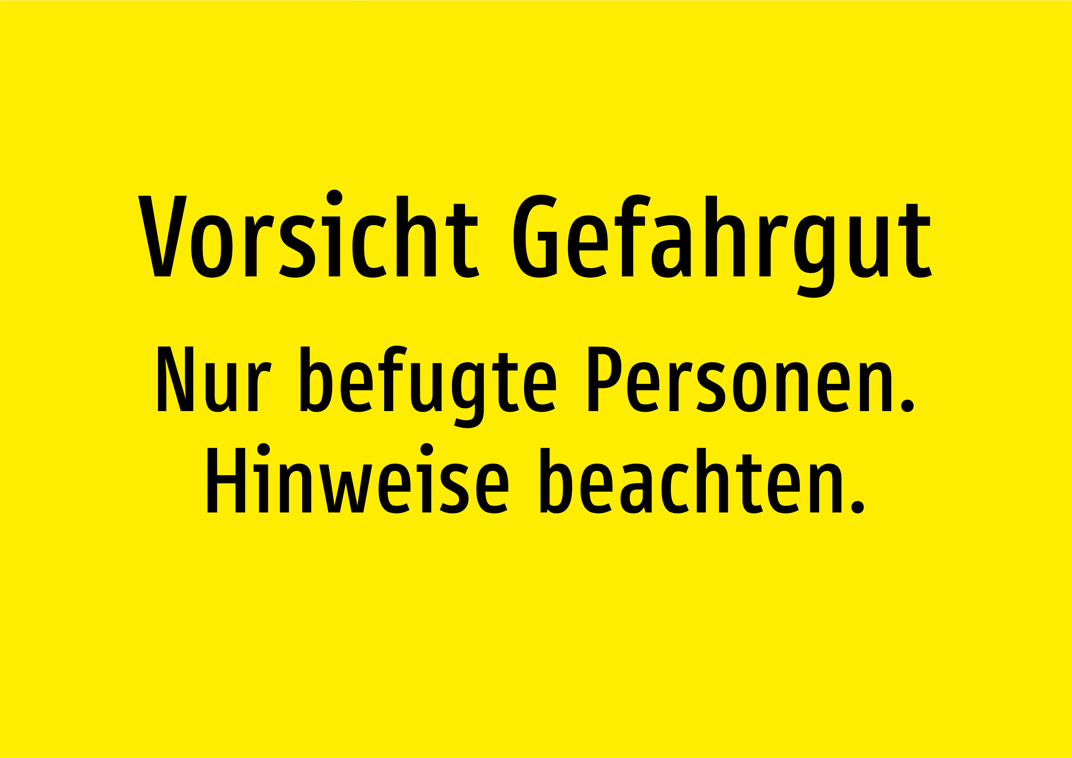 Vorsicht Gefahrgut - Nur befugte Personen. Hinweise beachten. - Schild - Produktbild 2