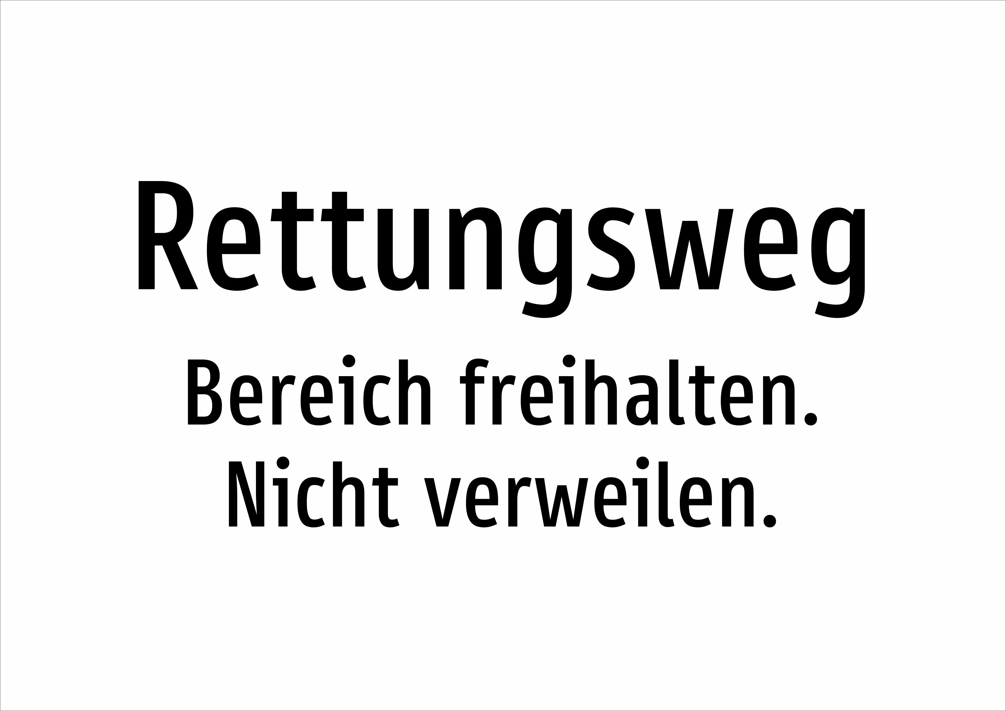 Rettungsweg - Bereich freihalten. Nicht verweilen. - Schild - Produktbild 2