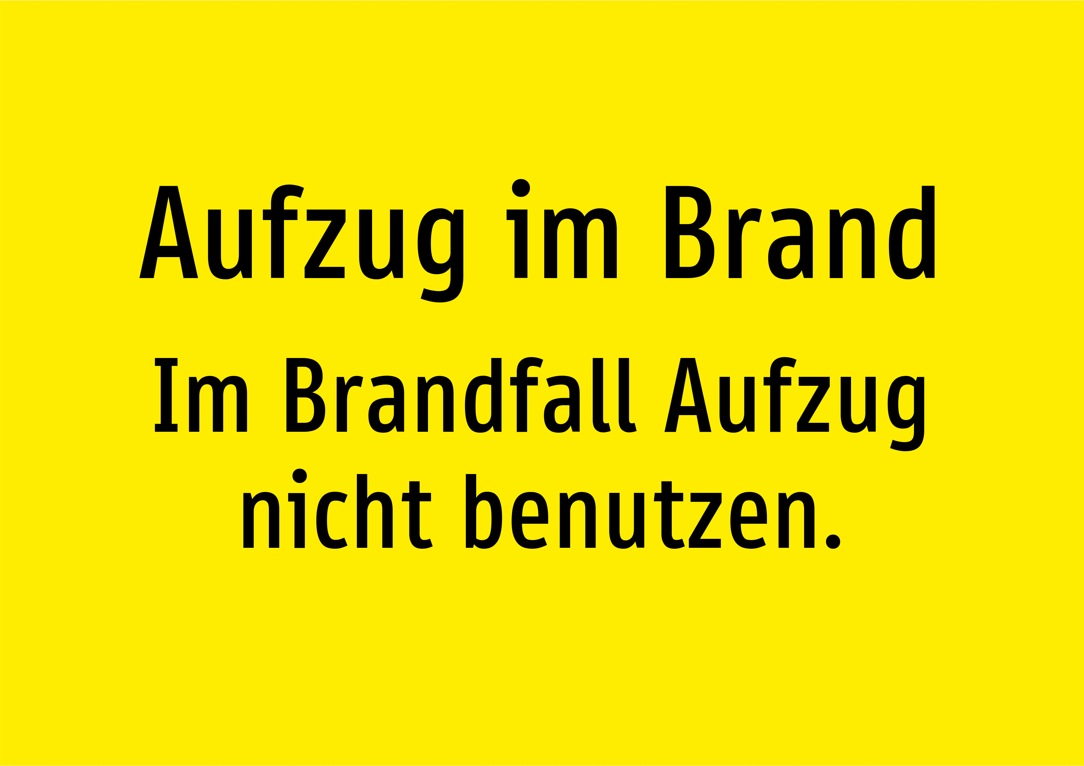 Aufzug im Brand - Im Brandfall Aufzug nicht benutzen. - Schild - Produktbild 2