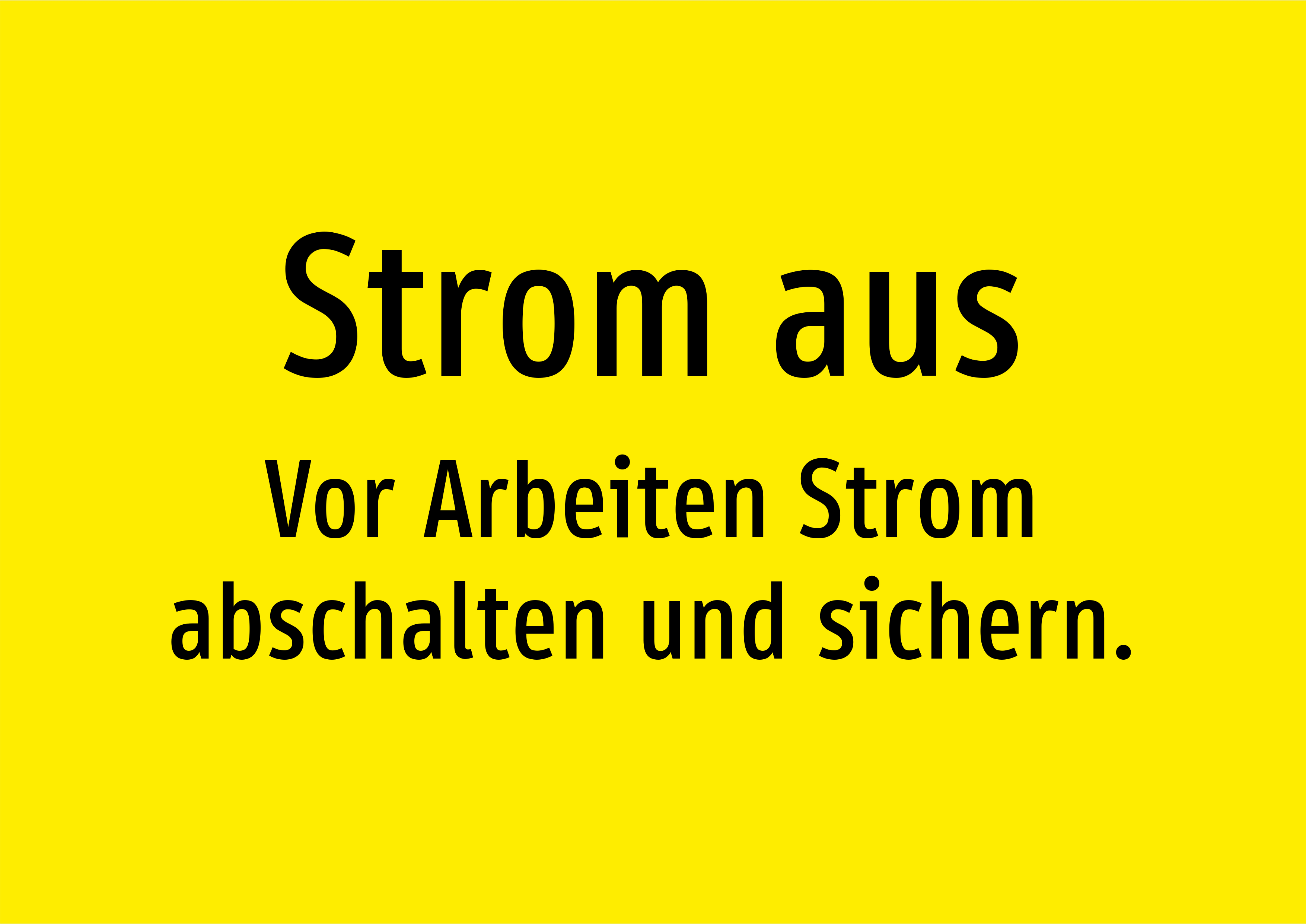 Strom aus - Vor Arbeiten Strom abschalten und sichern. - Schild - Produktbild 2