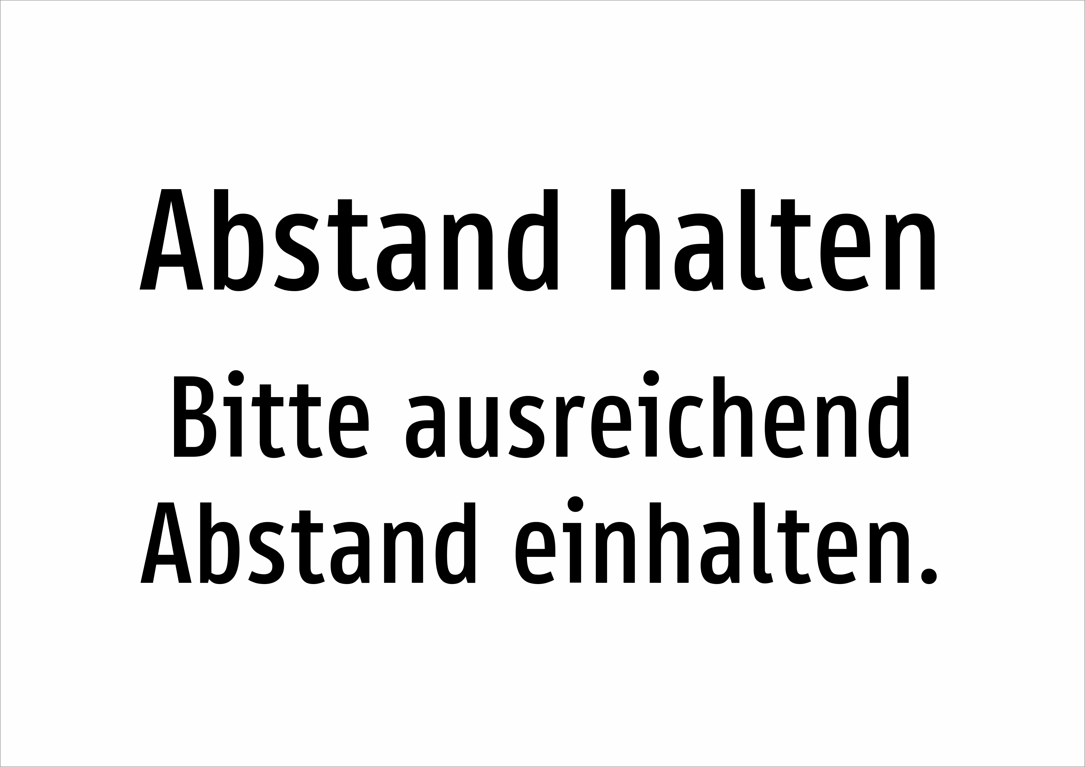 Abstand halten - Bitte ausreichend Abstand einhalten. - Schild - Produktbild 2