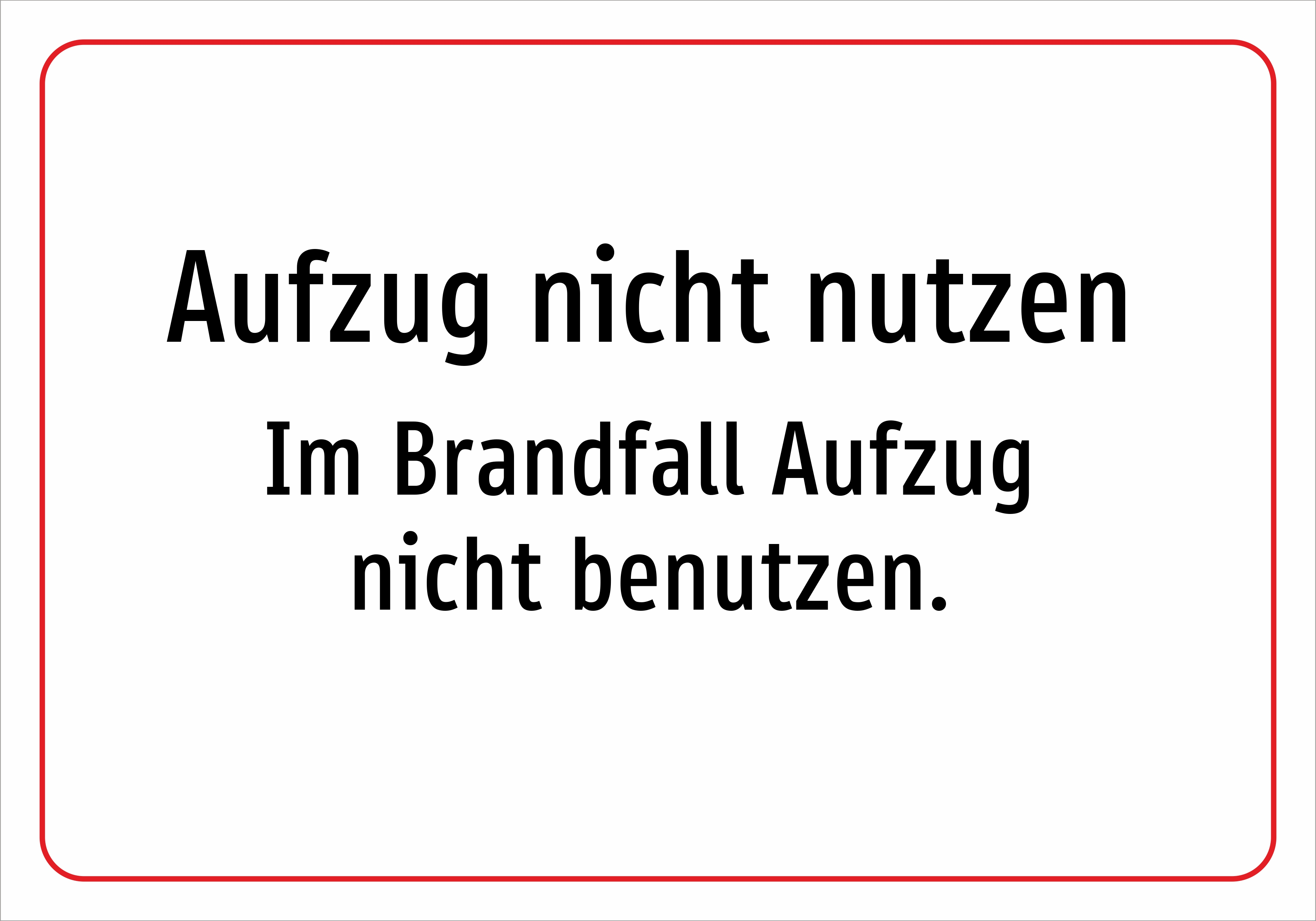 Aufzug nicht nutzen - Im Brandfall Aufzug nicht benutzen. - Schild - Produktbild 2
