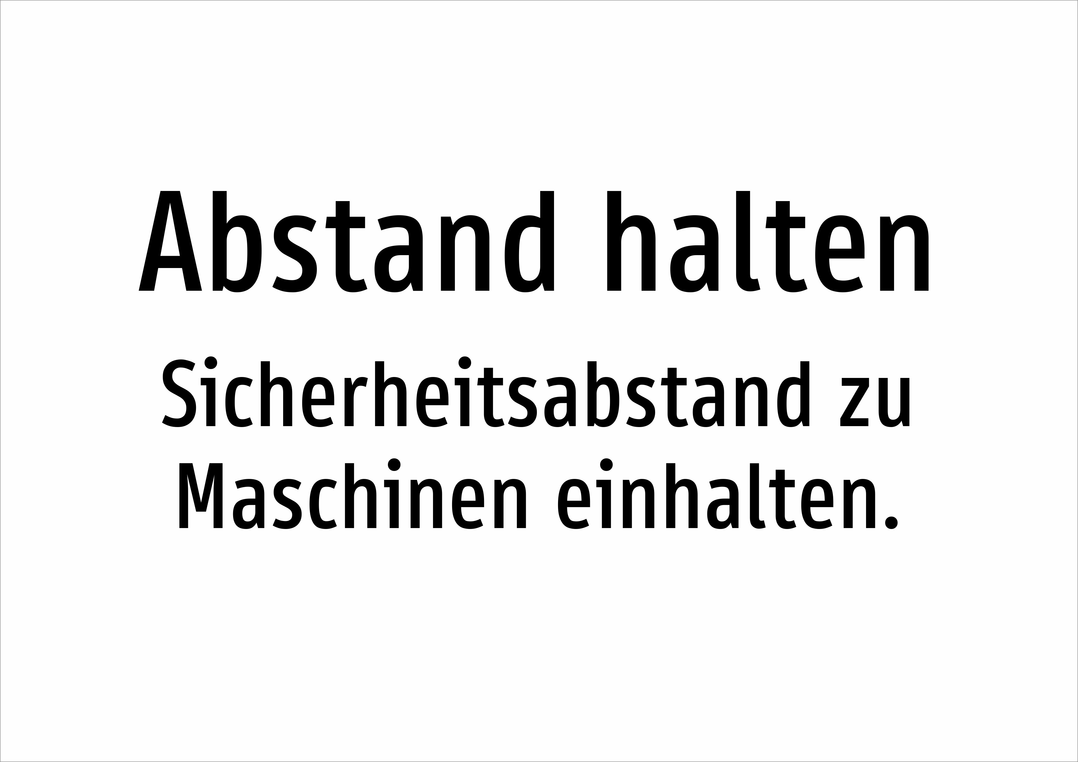 Abstand halten - Sicherheitsabstand zu Maschinen einhalten. - Schild - Produktbild 2