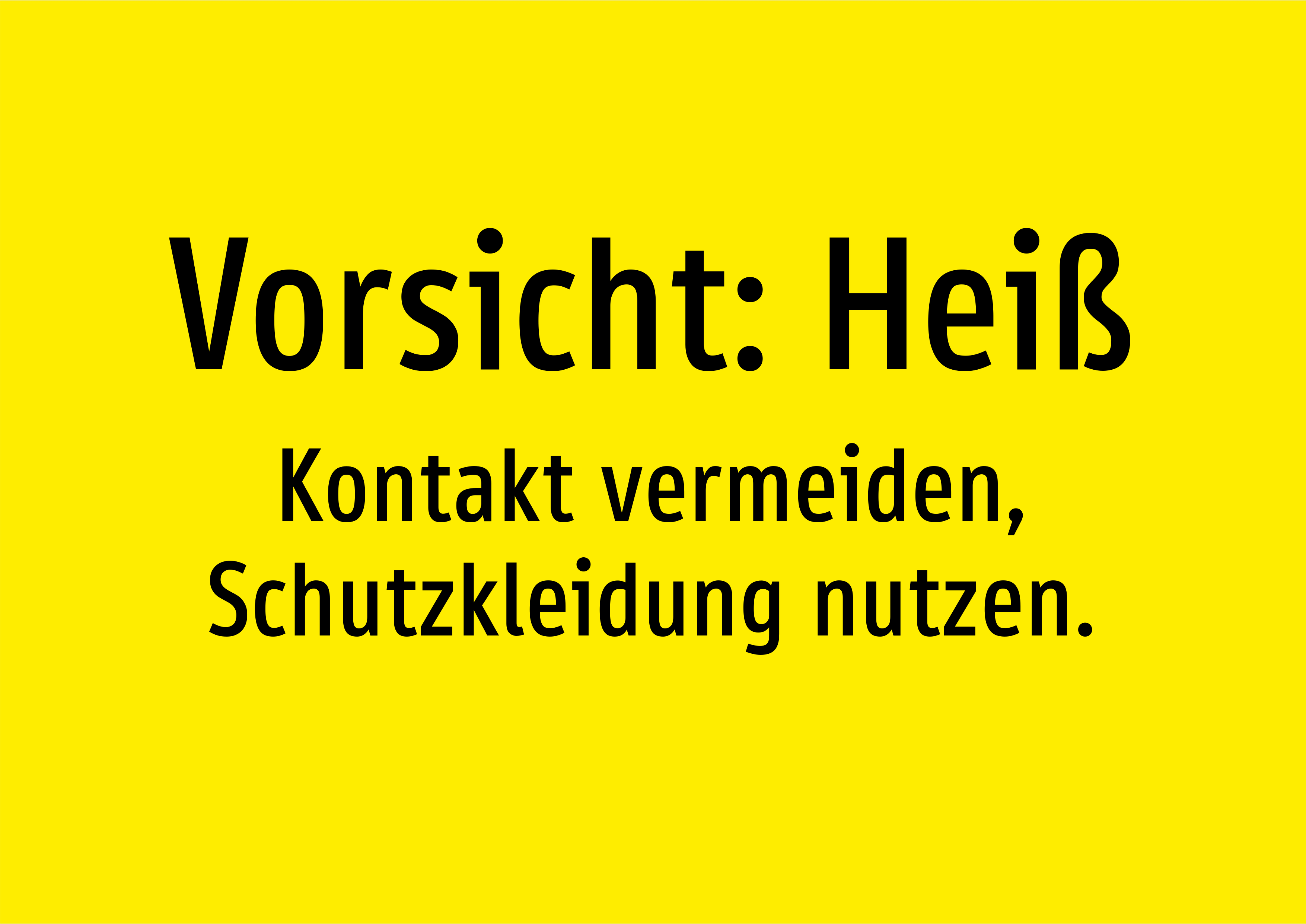 Vorsicht: Heiß - Kontakt vermeiden, Schutzkleidung nutzen. - Schild - Produktbild 2