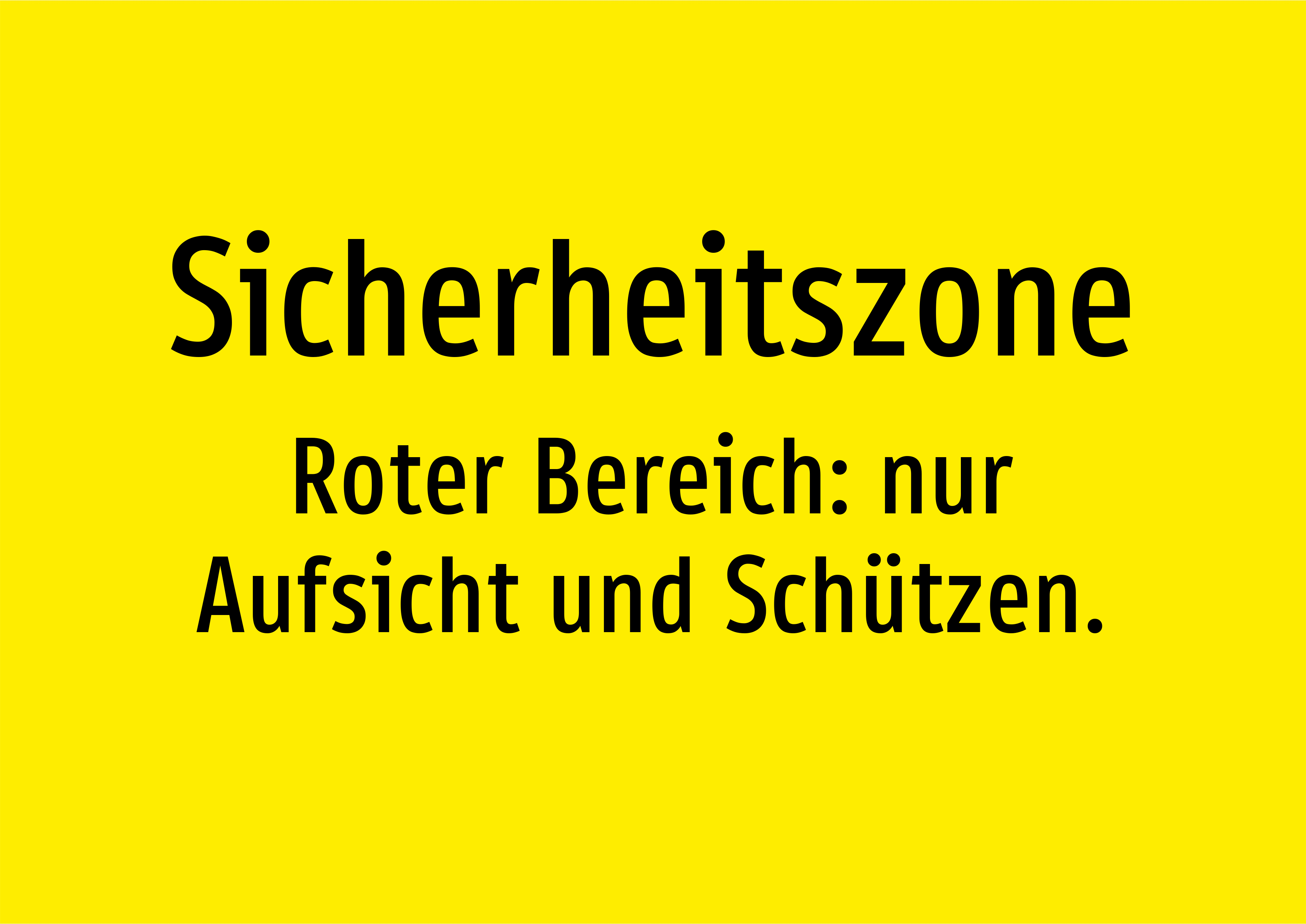 Sicherheitszone - Roter Bereich: nur Aufsicht und Schützen. - Schild - Produktbild 2