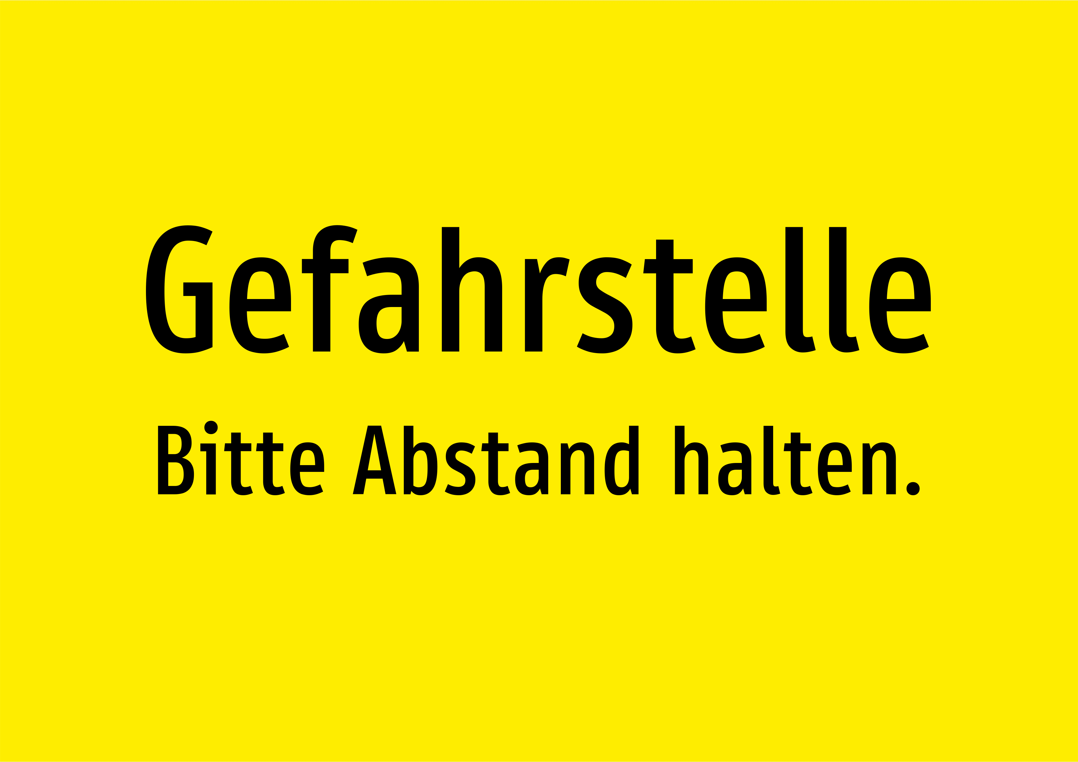 Gefahrstelle - Bitte Abstand halten. - Schild - Produktbild 2