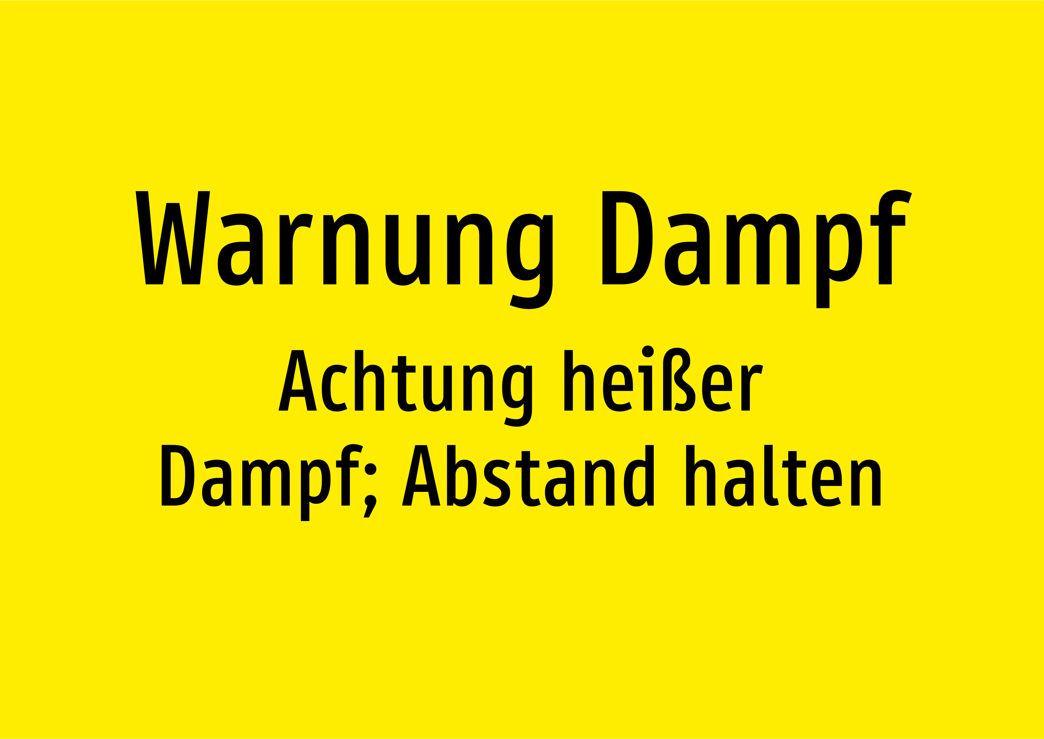 Warnung Dampf - Achtung heißer Dampf; Abstand halten - Schild - Produktbild 2