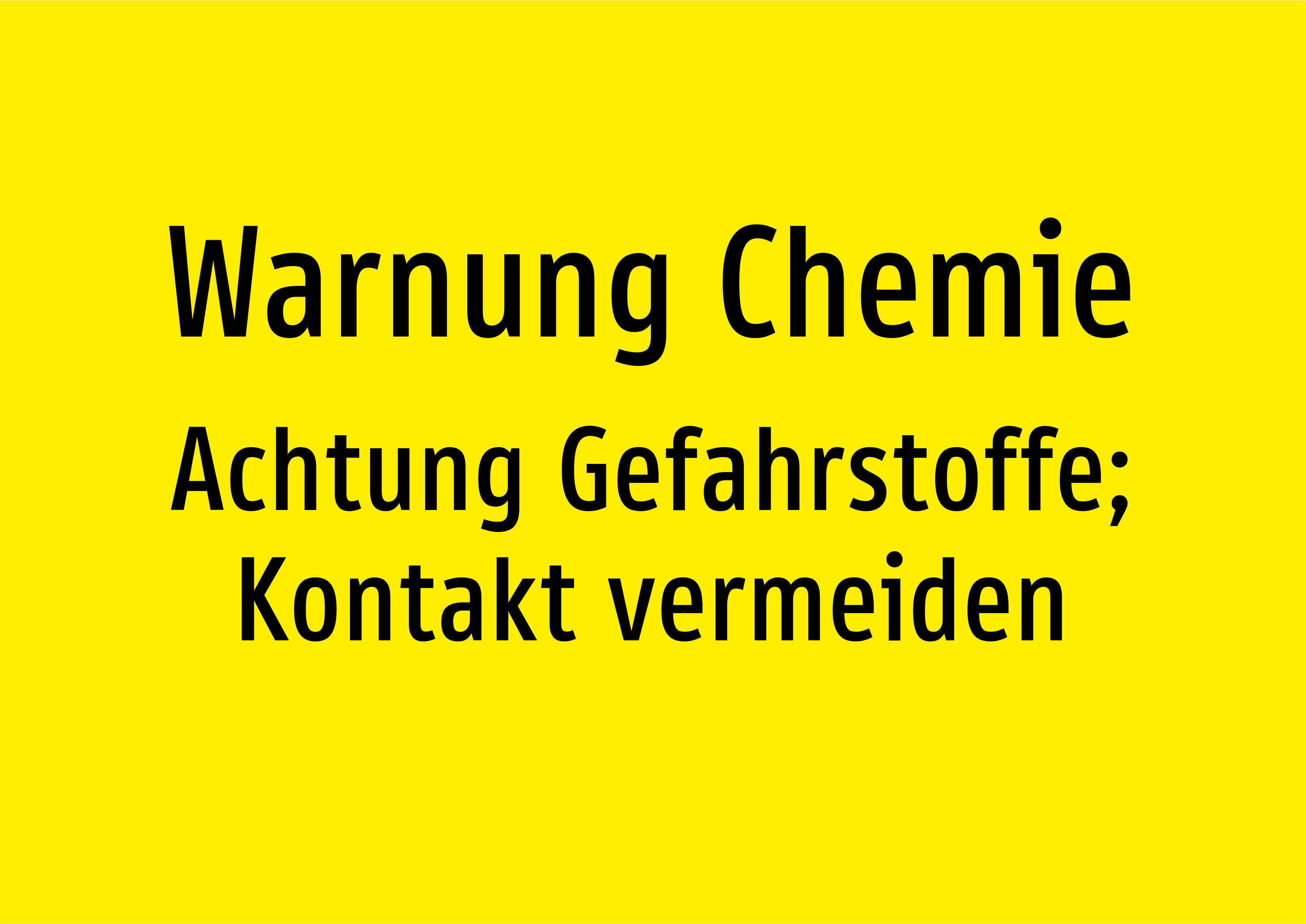 Warnung Chemie - Achtung Gefahrstoffe; Kontakt vermeiden - Schild - Produktbild 2