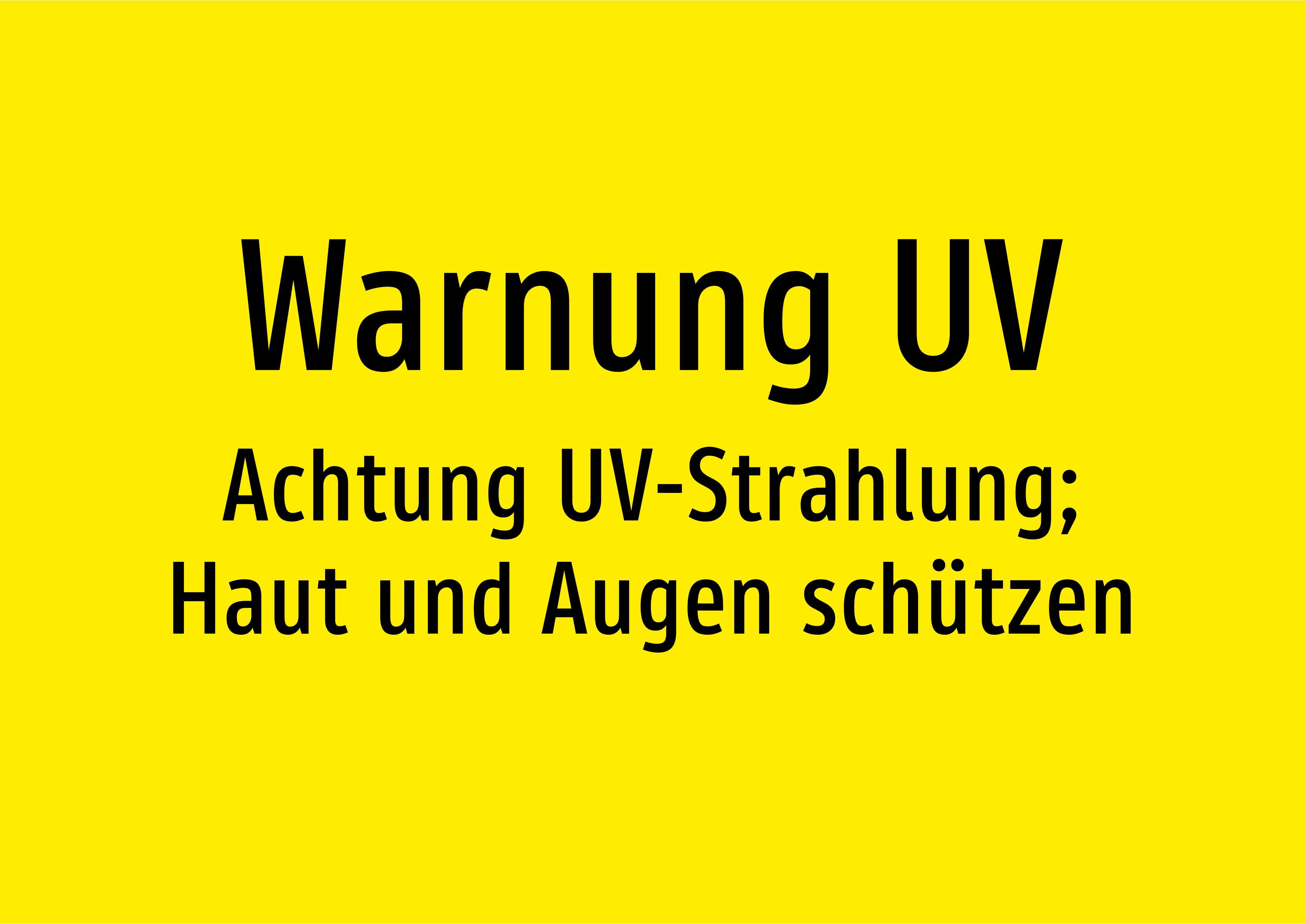 Warnung UV - Achtung UV-Strahlung; Haut und Augen schützen - Schild - Produktbild 2