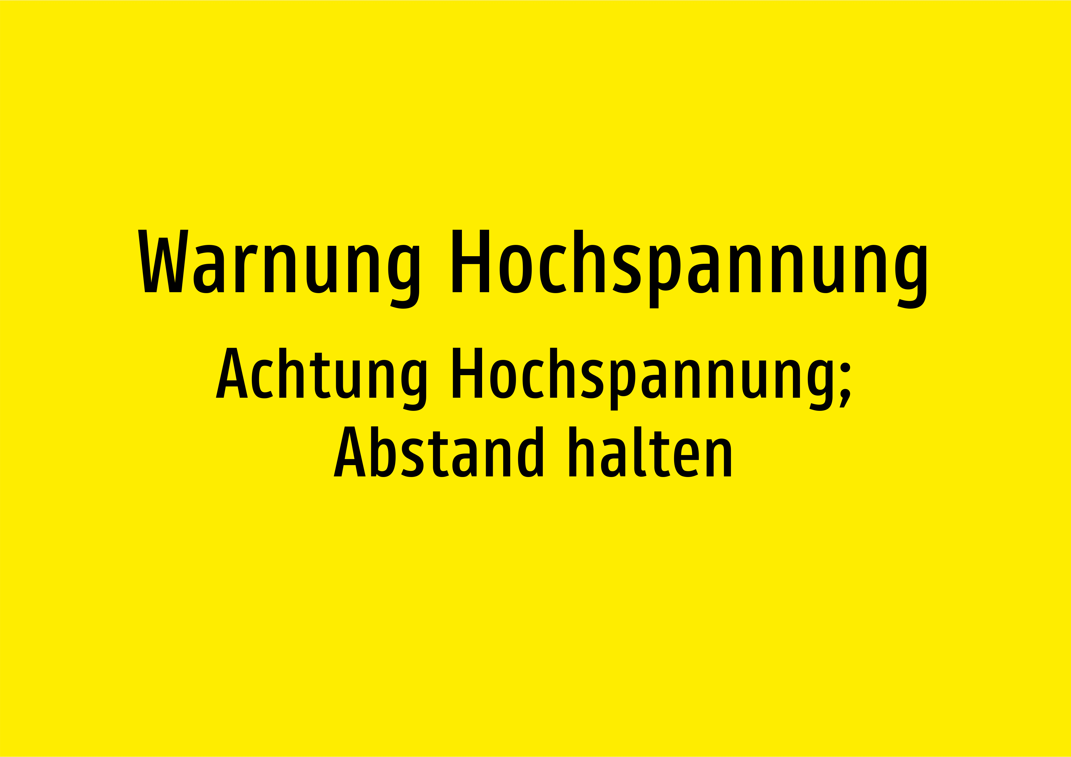 Warnung Hochspannung - Achtung Hochspannung; Abstand halten - Schild - Produktbild 2