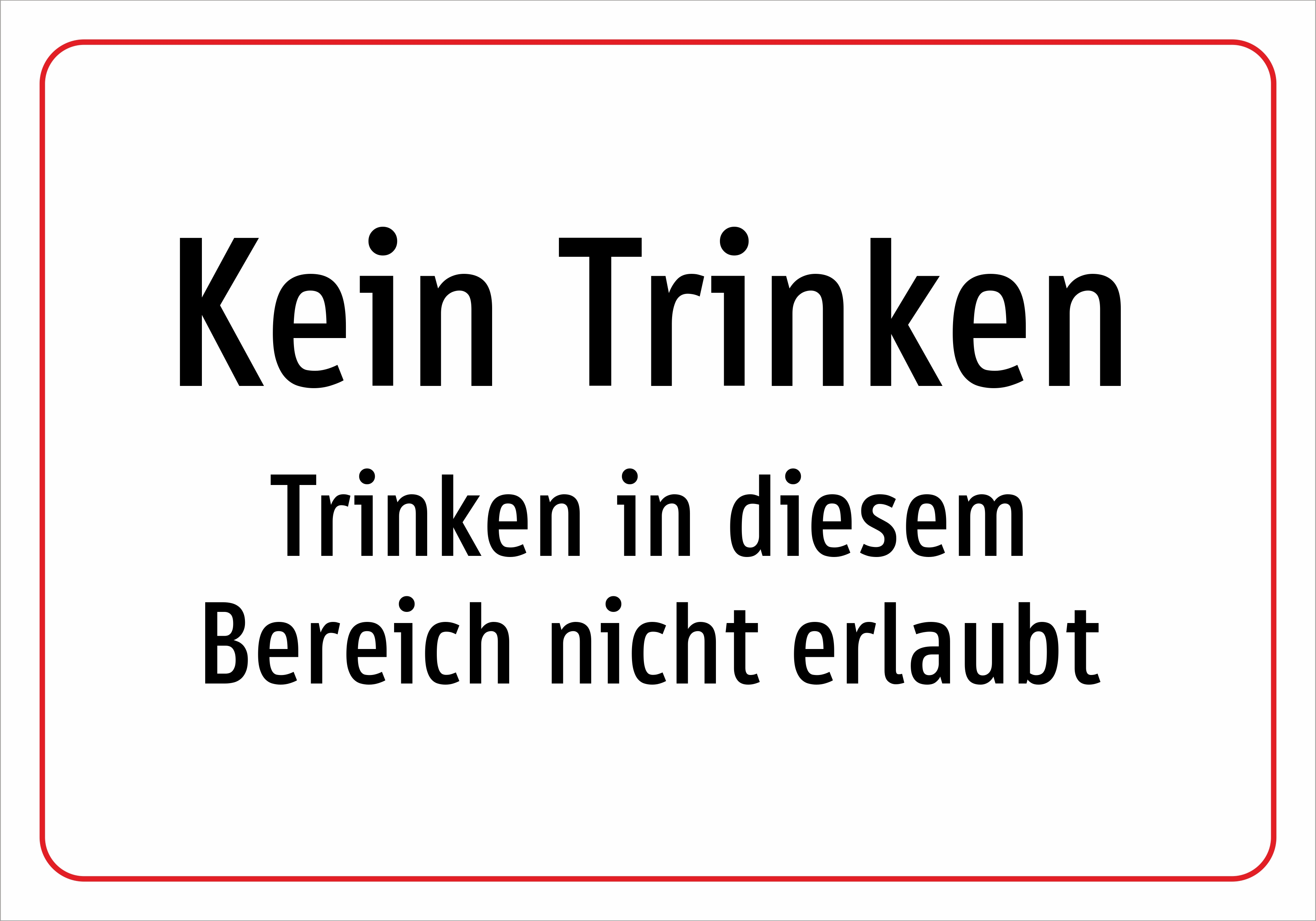 Kein Trinken - Trinken in diesem Bereich nicht erlaubt - Schild - Produktbild 2