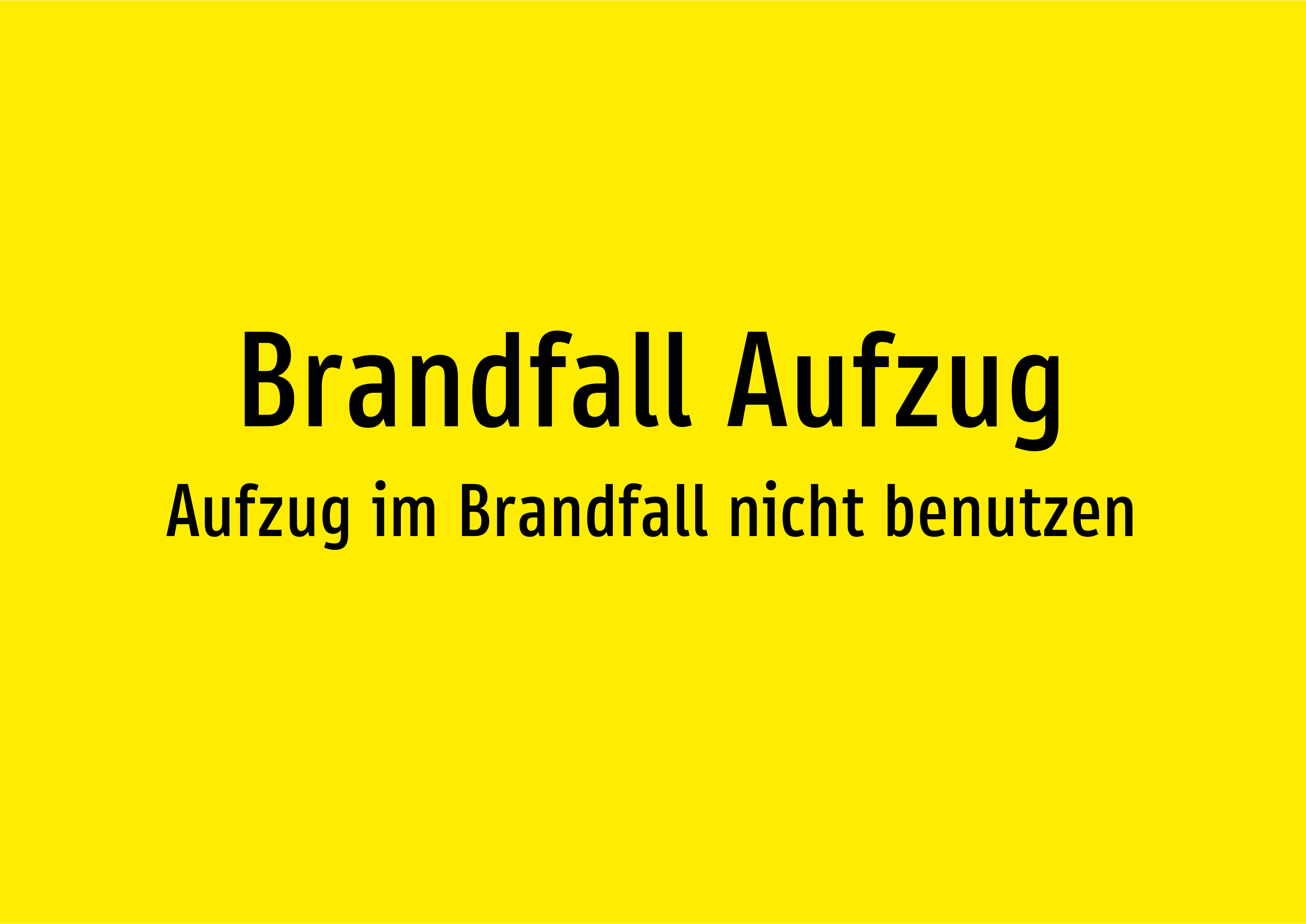 Brandfall Aufzug - Aufzug im Brandfall nicht benutzen - Schild - Produktbild 2