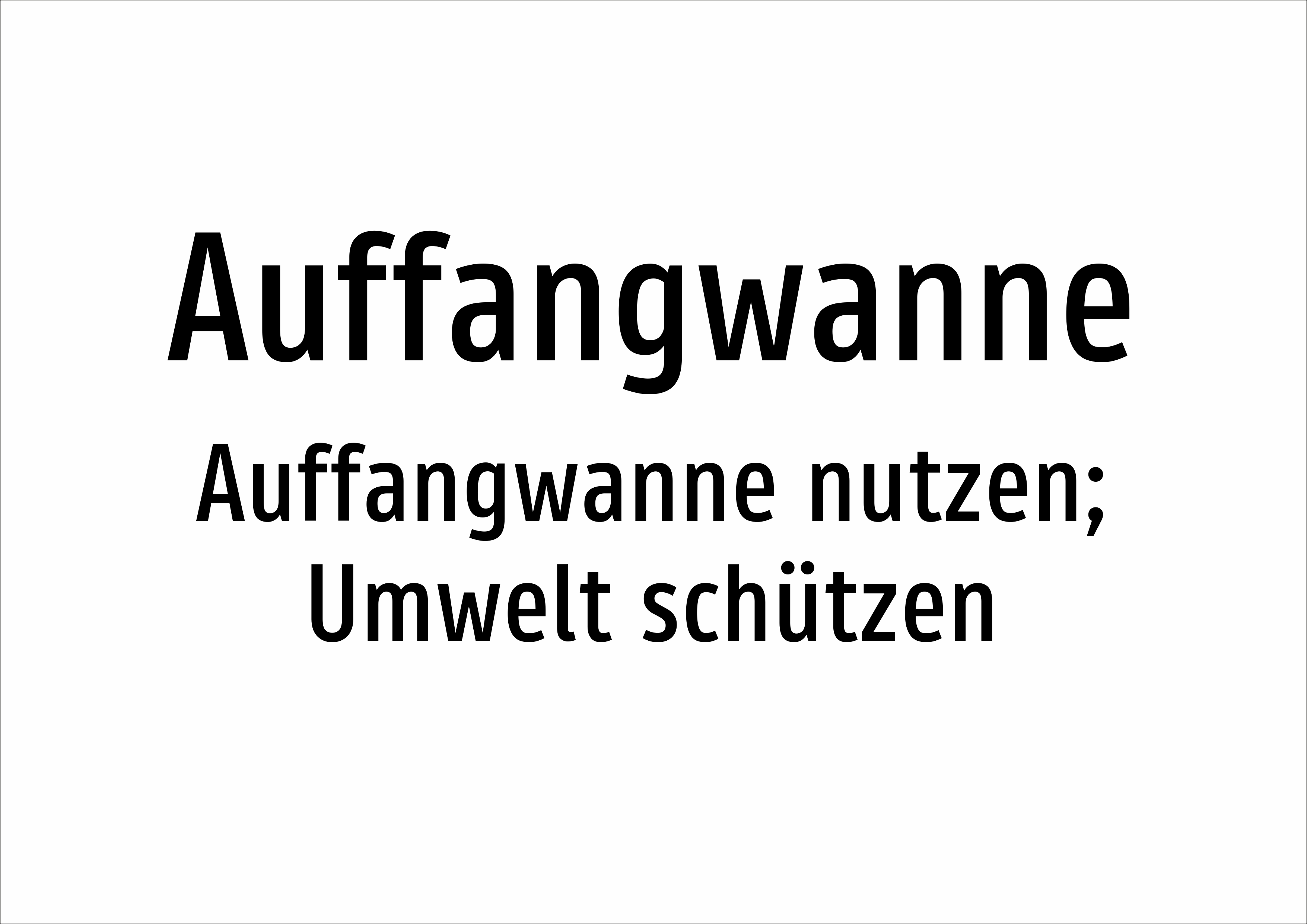 Auffangwanne - Auffangwanne nutzen; Umwelt schützen - Schild - Produktbild 2