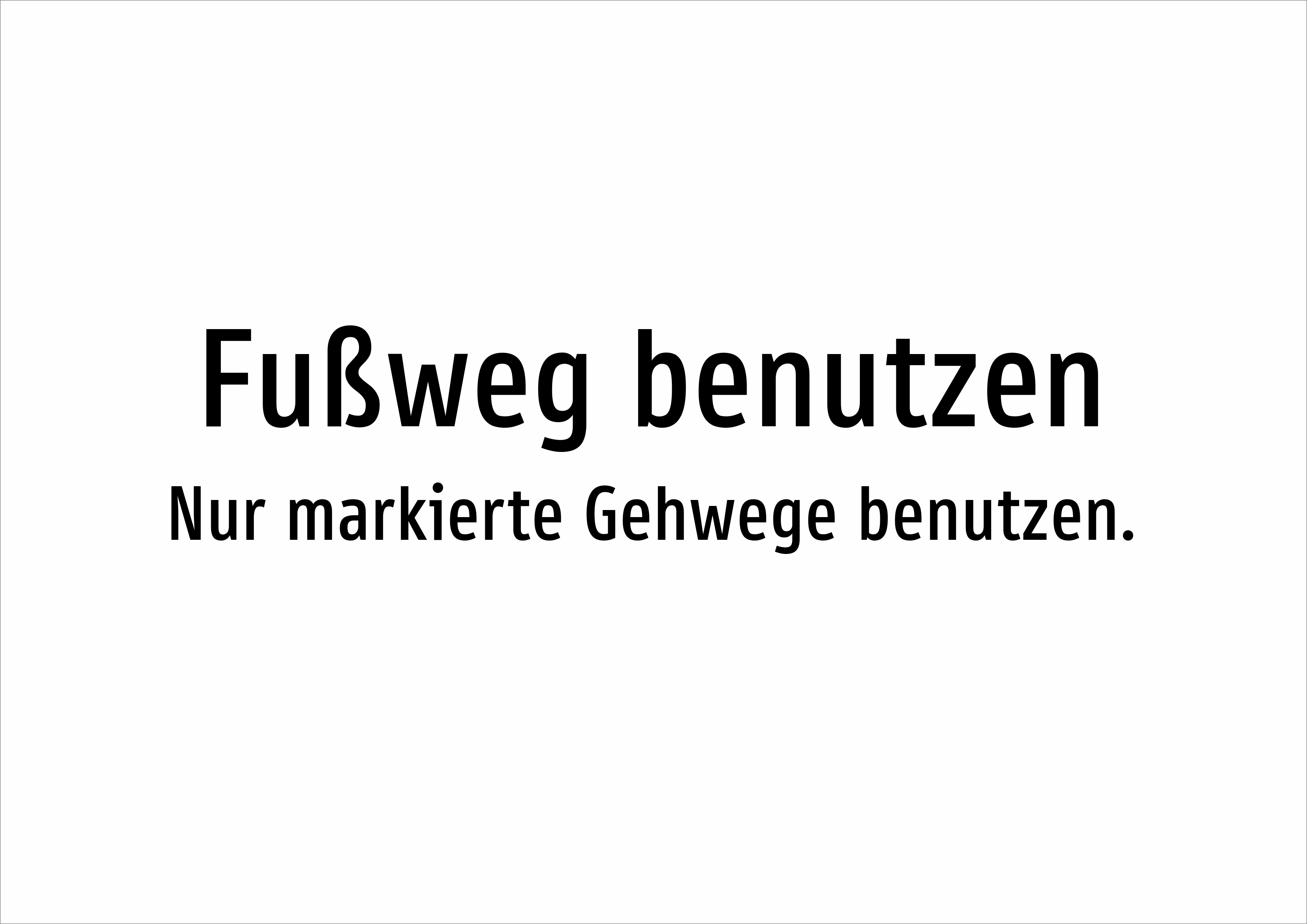 Fußweg benutzen - Nur markierte Gehwege benutzen. - Schild - Produktbild 2