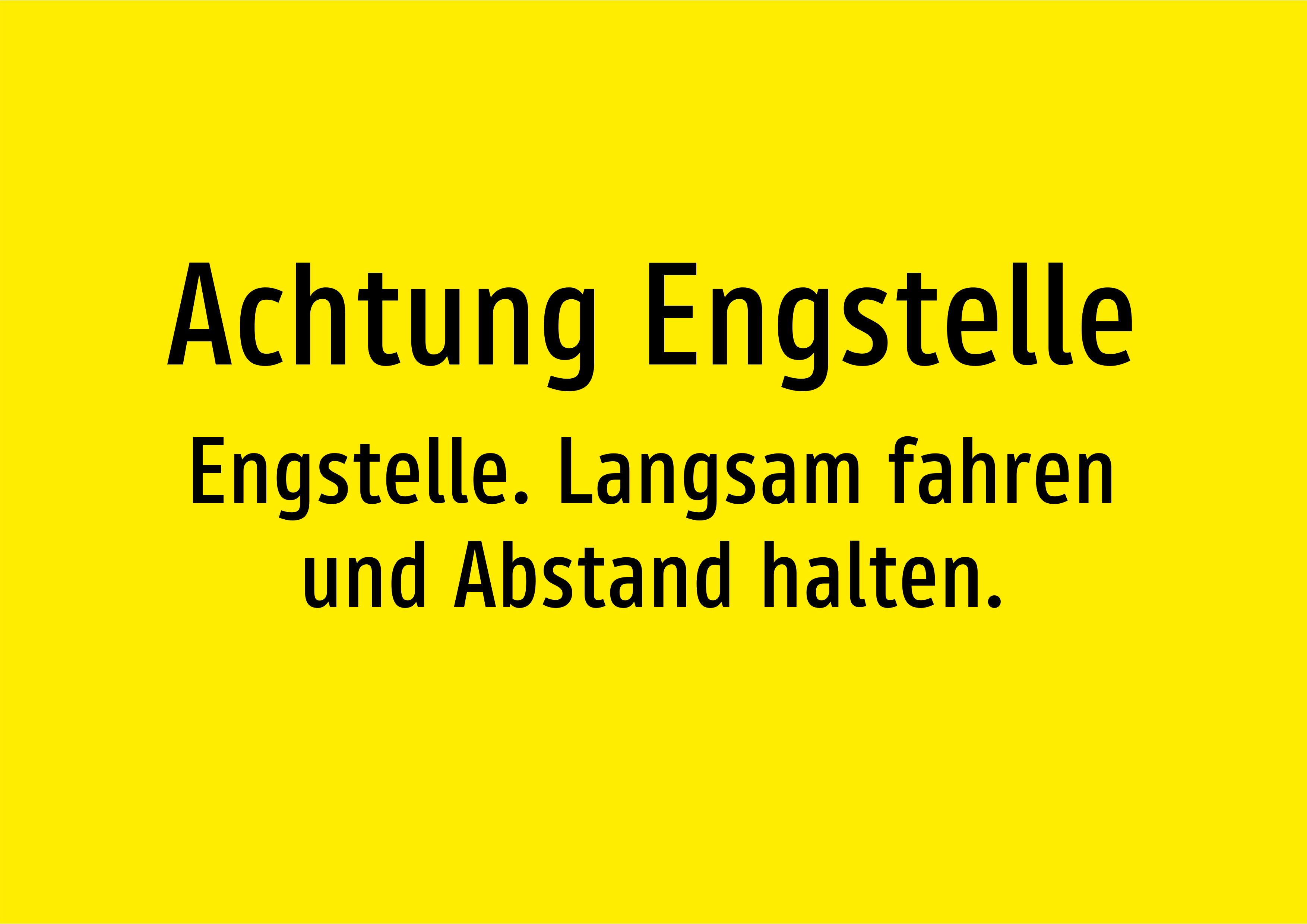 Achtung Engstelle - Engstelle. Langsam fahren und Abstand halten. - Schild - Produktbild 2