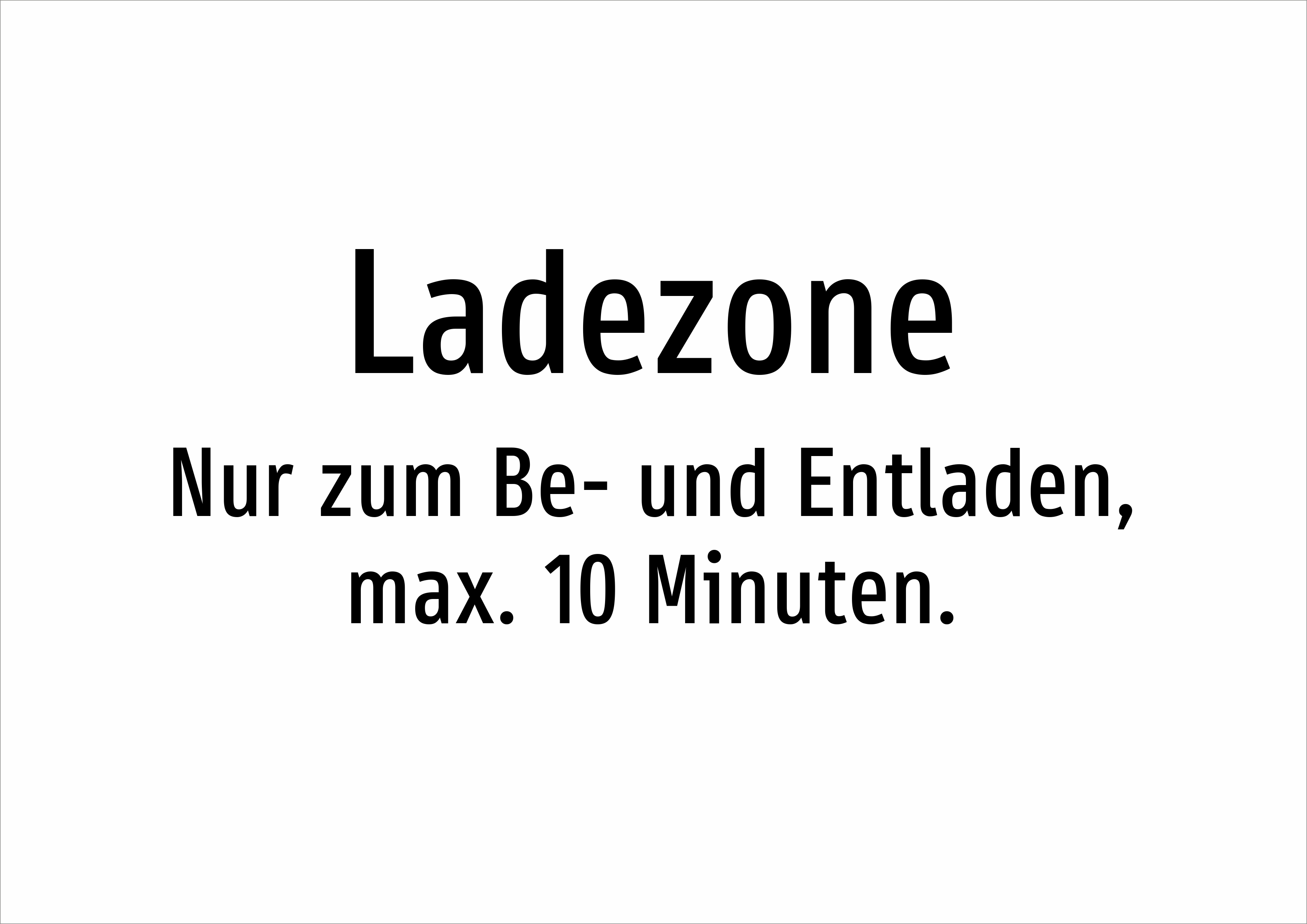 Ladezone - Nur zum Be- und Entladen, max. 10 Minuten. - Schild - Produktbild 2