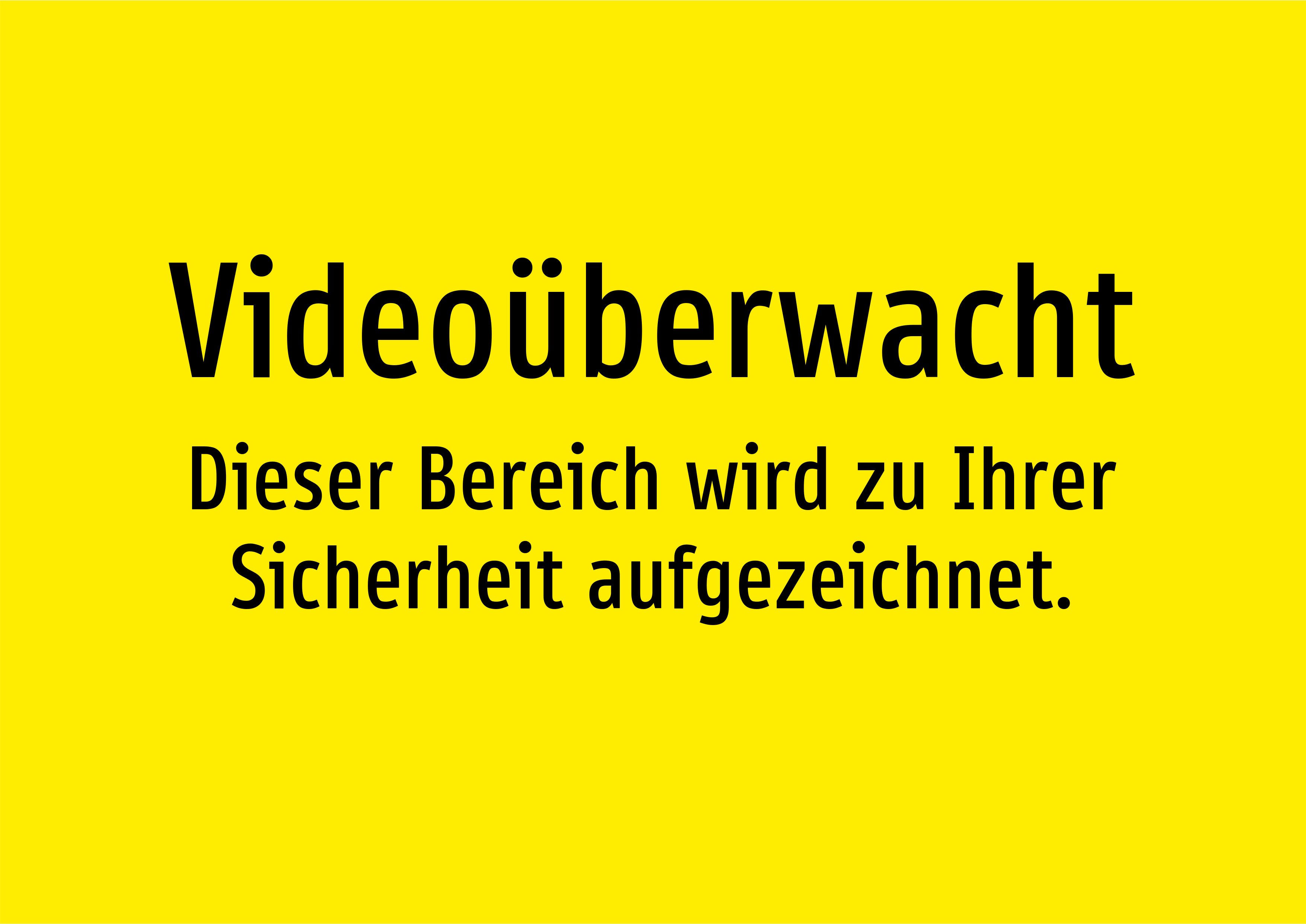 Videoüberwacht - Dieser Bereich wird zu Ihrer Sicherheit aufgezeichnet. - Schild - Produktbild 2