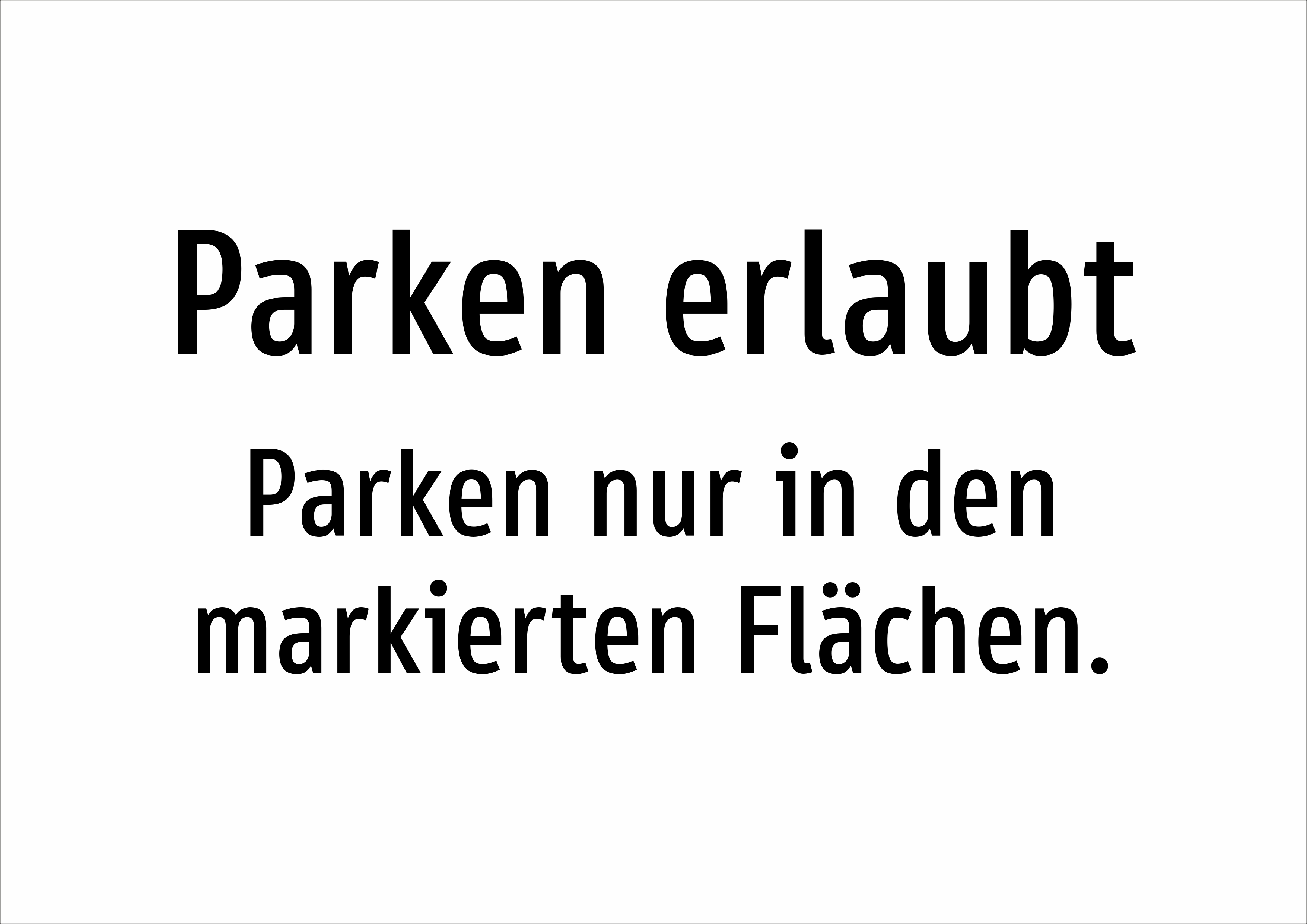 Parken erlaubt - Parken nur in den markierten Flächen. - Schild - Produktbild 2