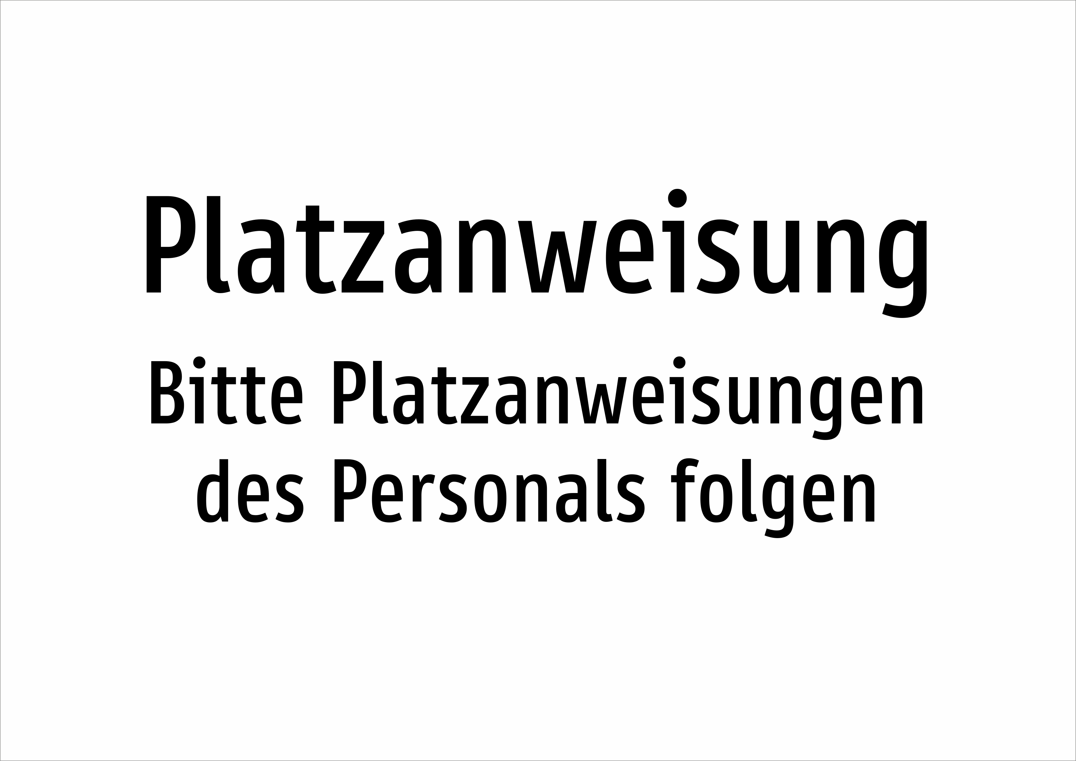 Platzanweisung - Bitte Platzanweisungen des Personals folgen - Schild - Produktbild 2