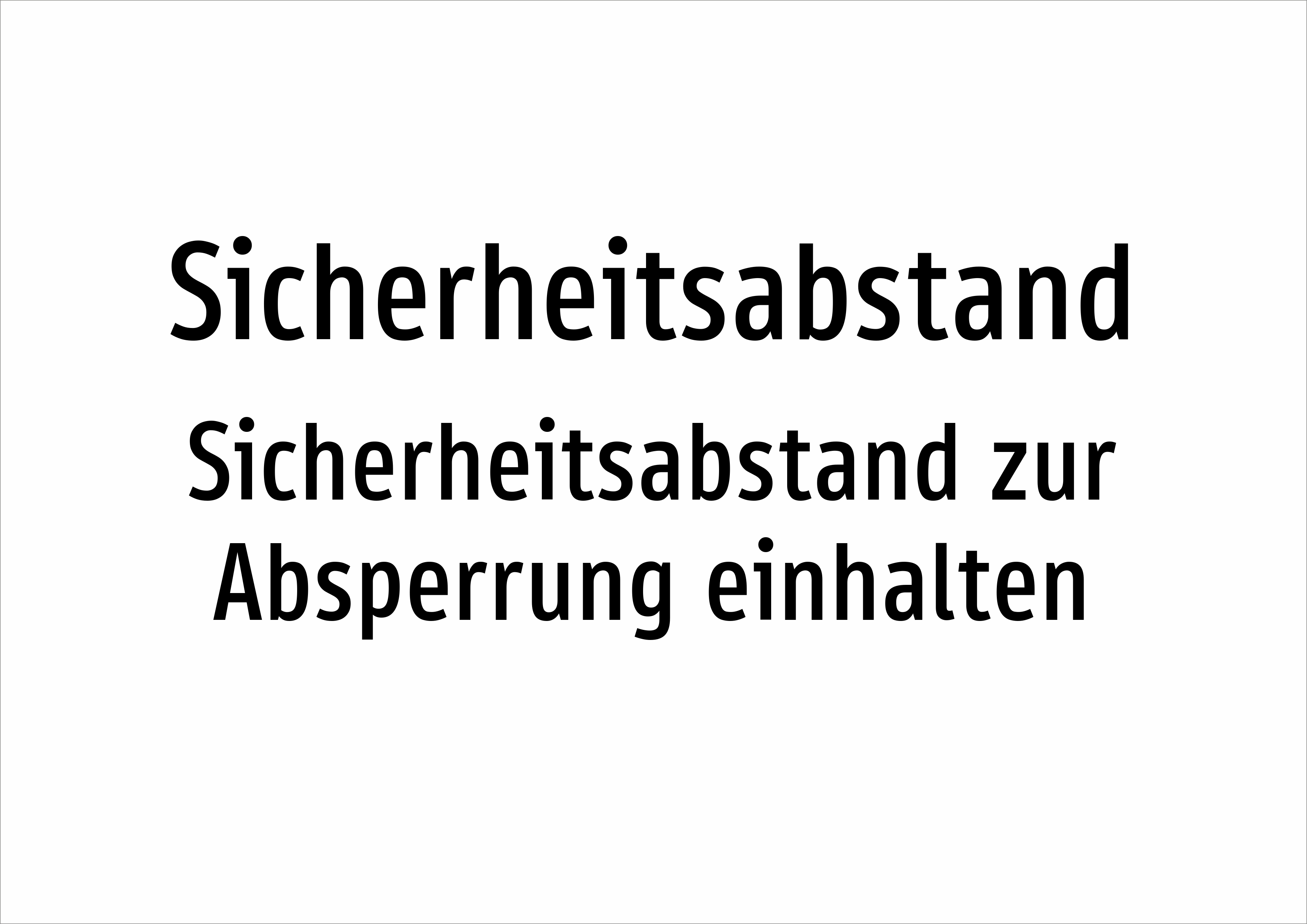 Sicherheitsabstand - Sicherheitsabstand zur Absperrung einhalten - Schild - Produktbild 2