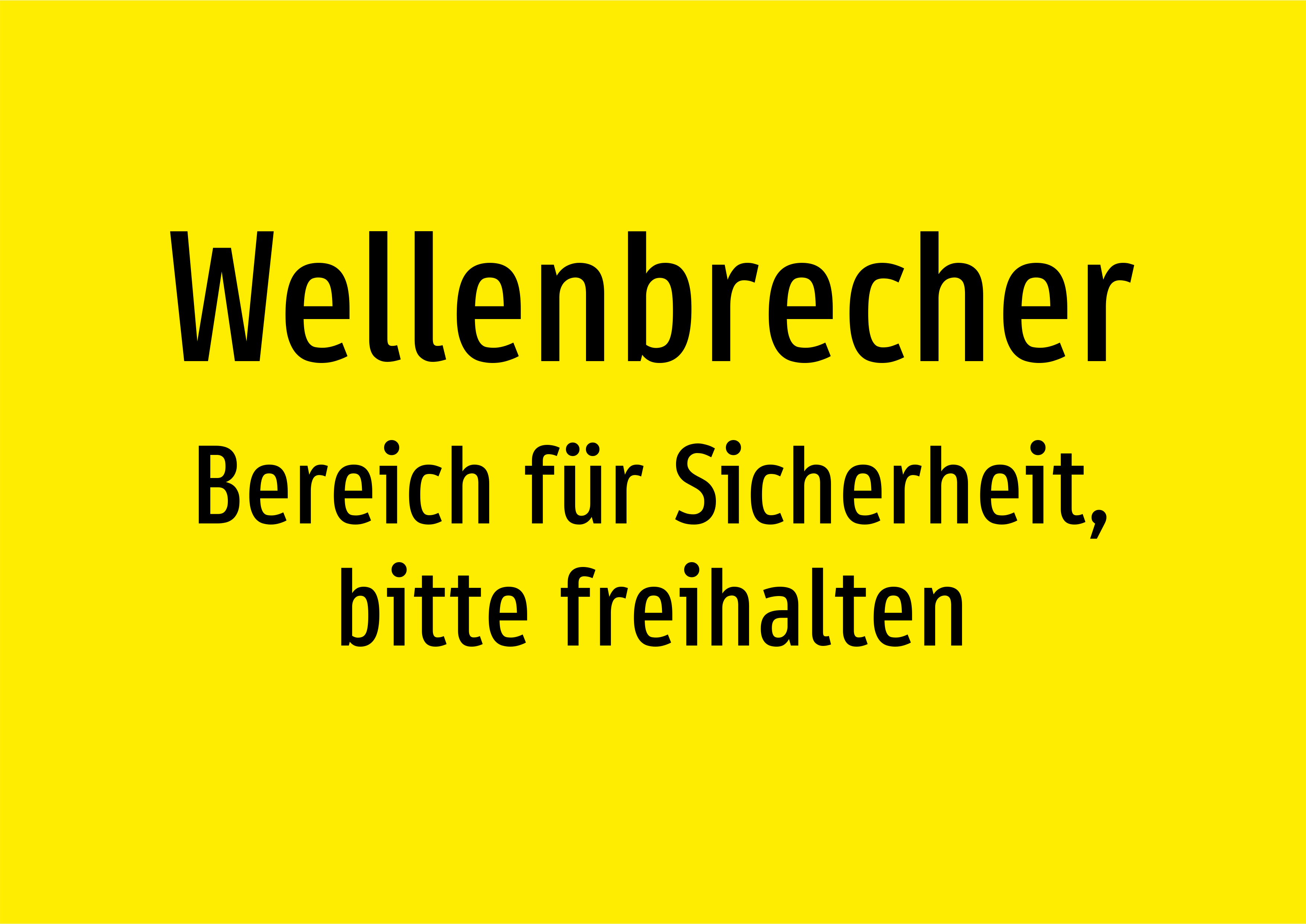 Wellenbrecher - Bereich für Sicherheit, bitte freihalten - Schild - Produktbild 2