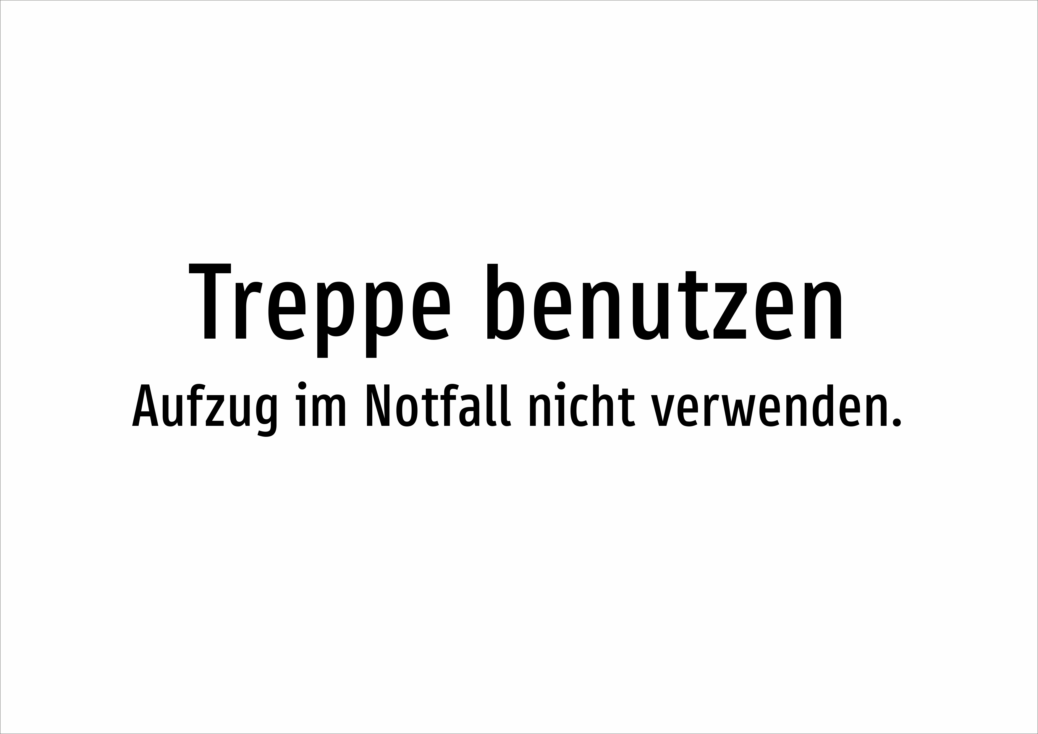 Treppe benutzen - Aufzug im Notfall nicht verwenden. - Schild - Produktbild 2