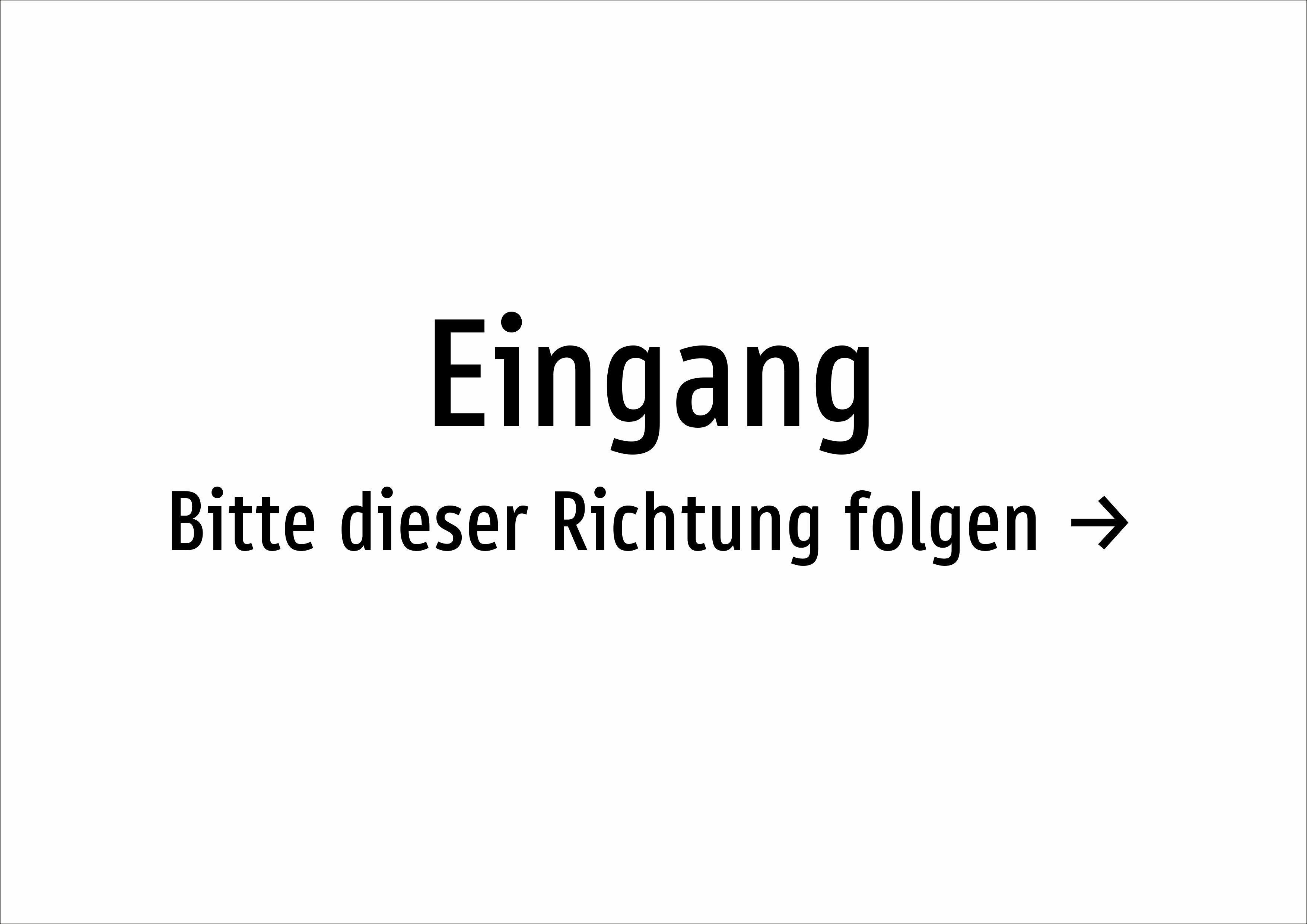 Eingang - Bitte dieser Richtung folgen → - Schild - Produktbild 2
