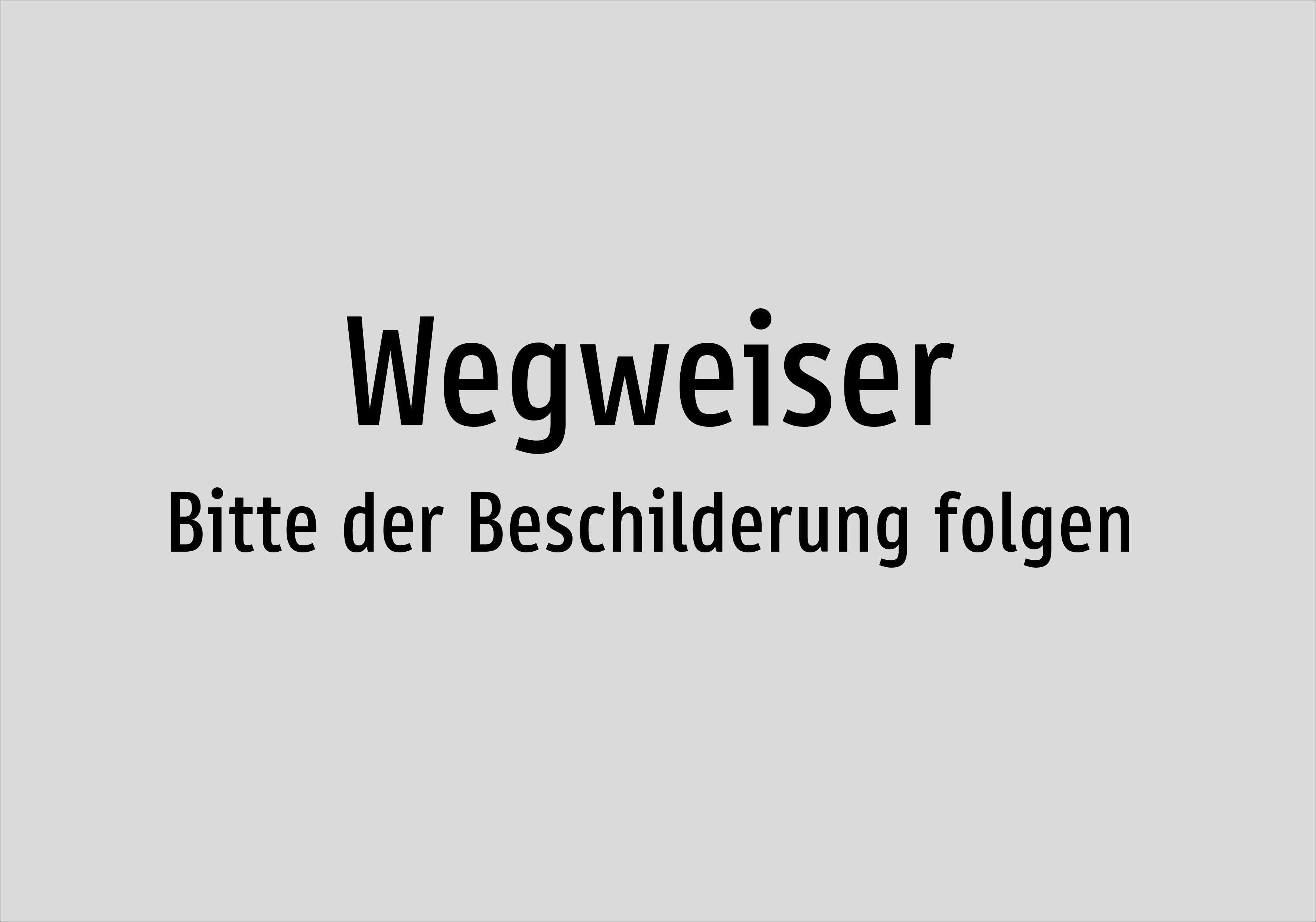 Wegweiser - Bitte der Beschilderung folgen - Schild - Produktbild 2