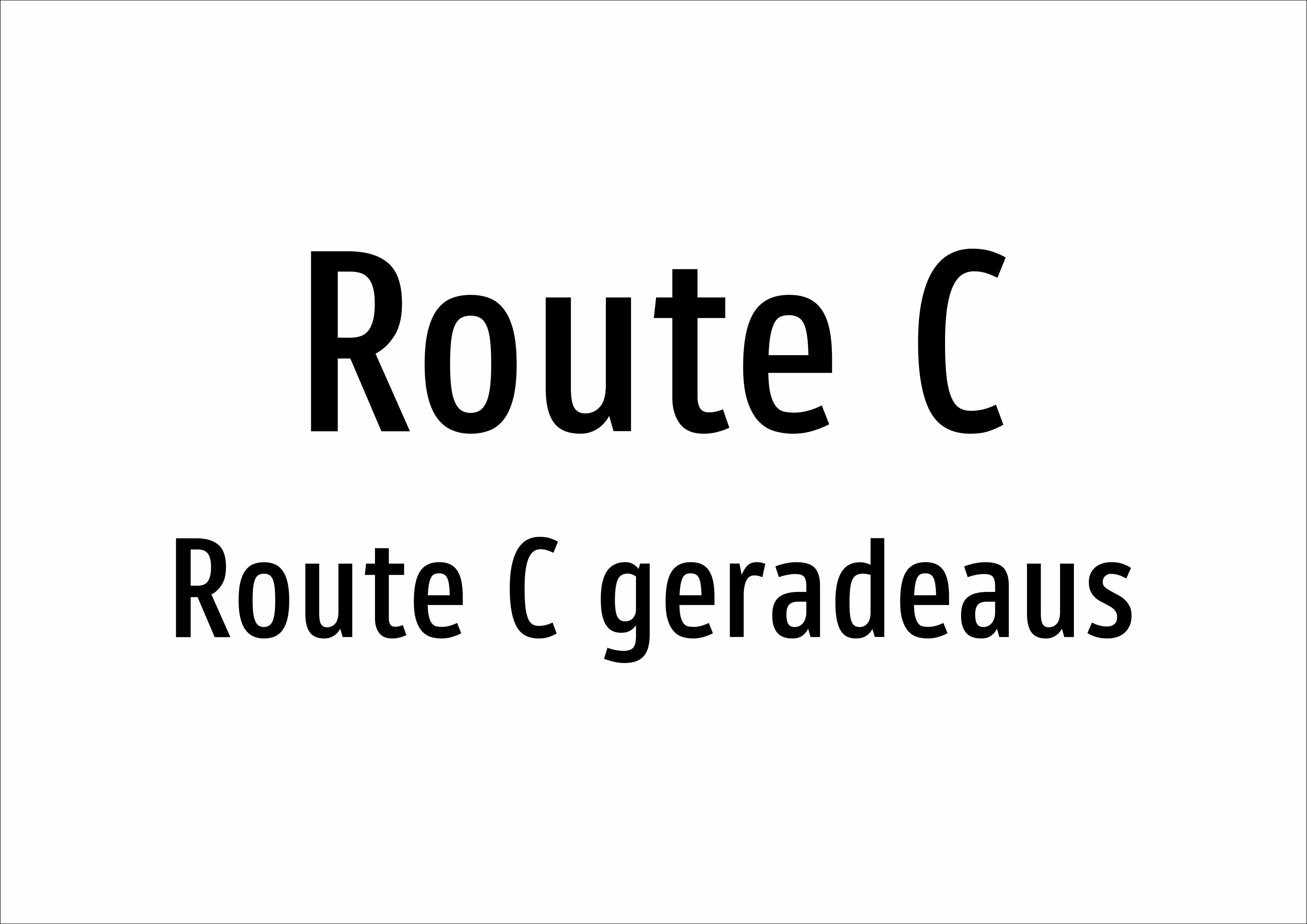 Route C - Route C geradeaus - Schild - Produktbild 2