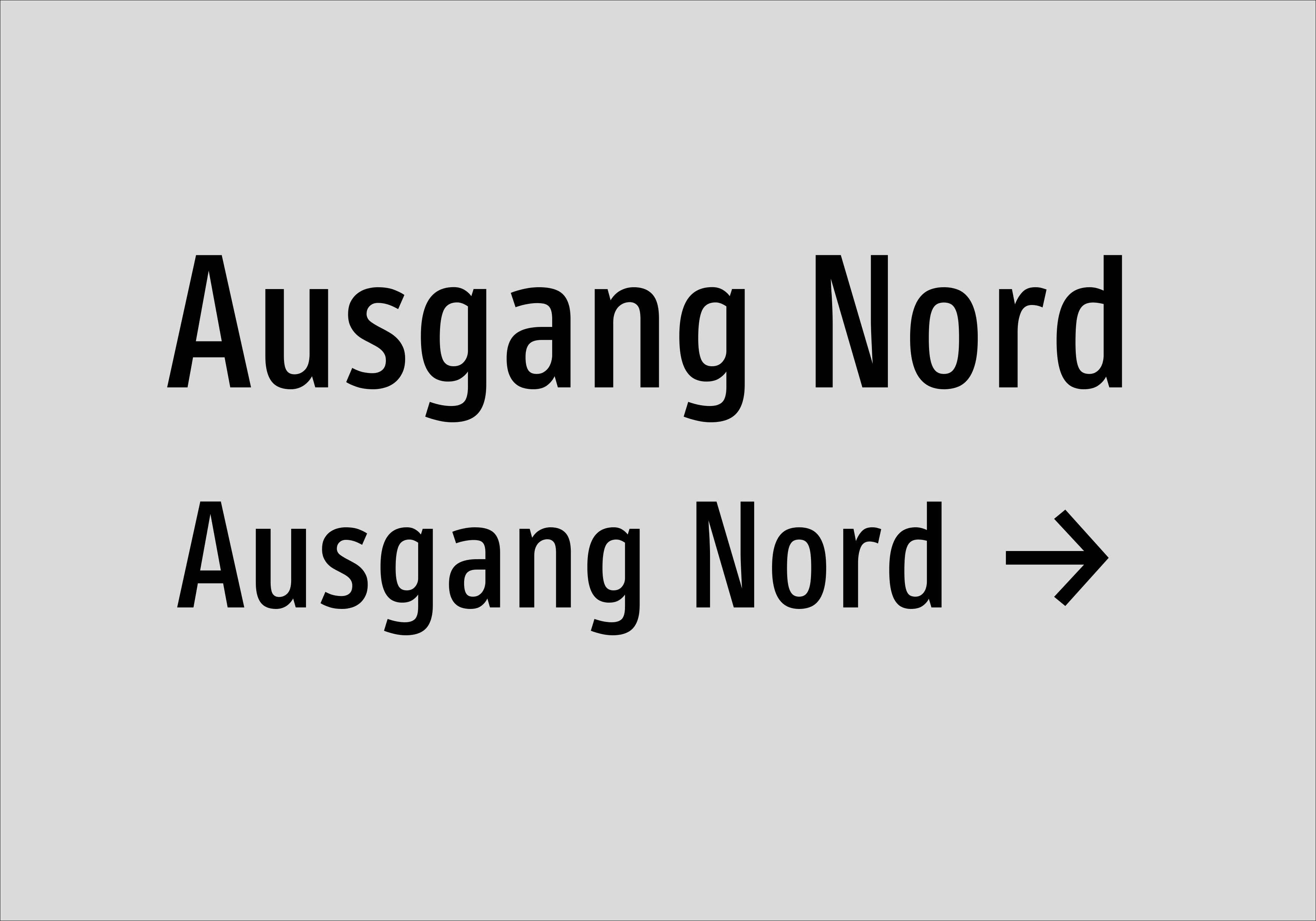 Ausgang Nord - Ausgang Nord → - Schild - Produktbild 2