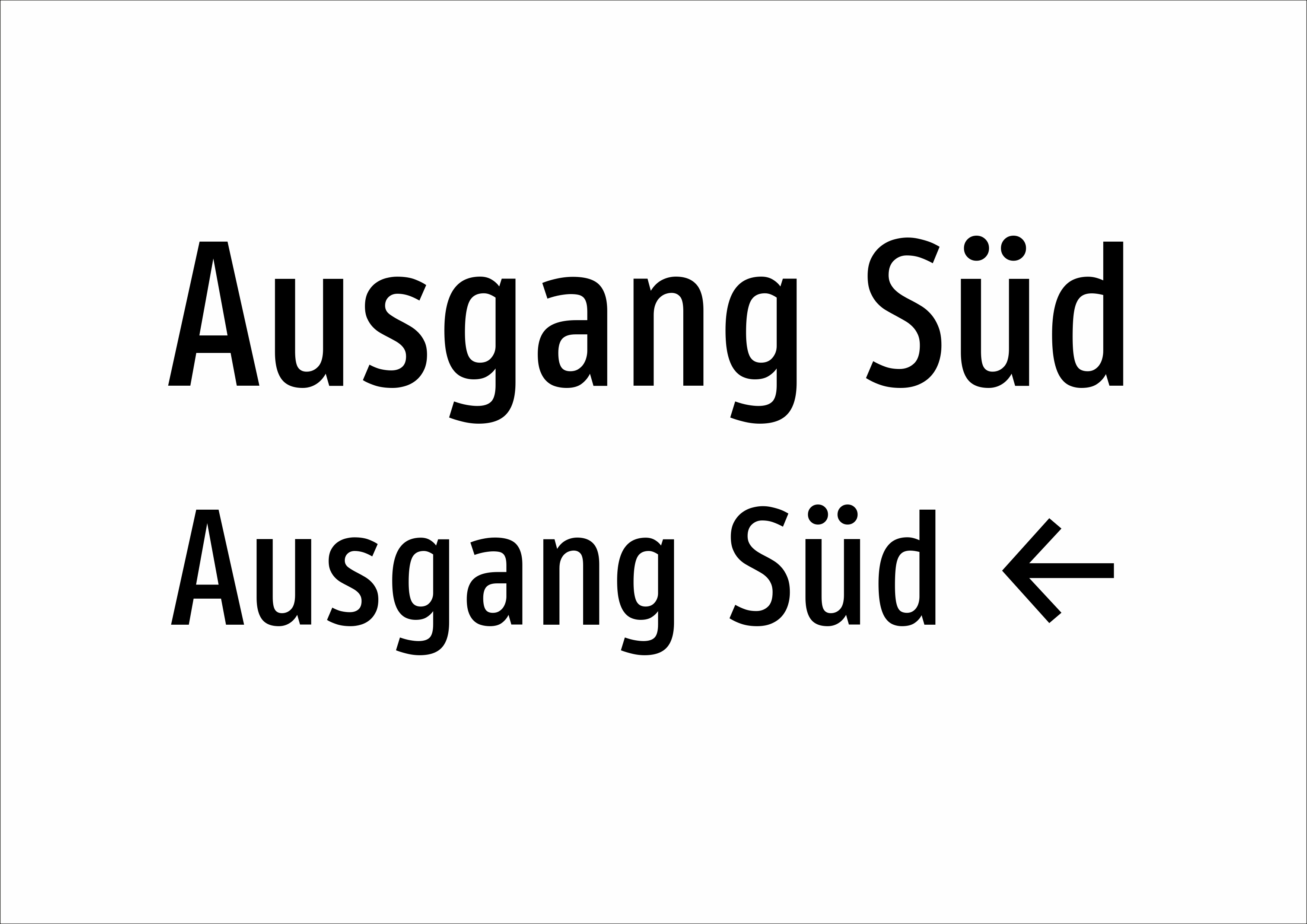 Ausgang Süd - Ausgang Süd ← - Schild - Produktbild 2