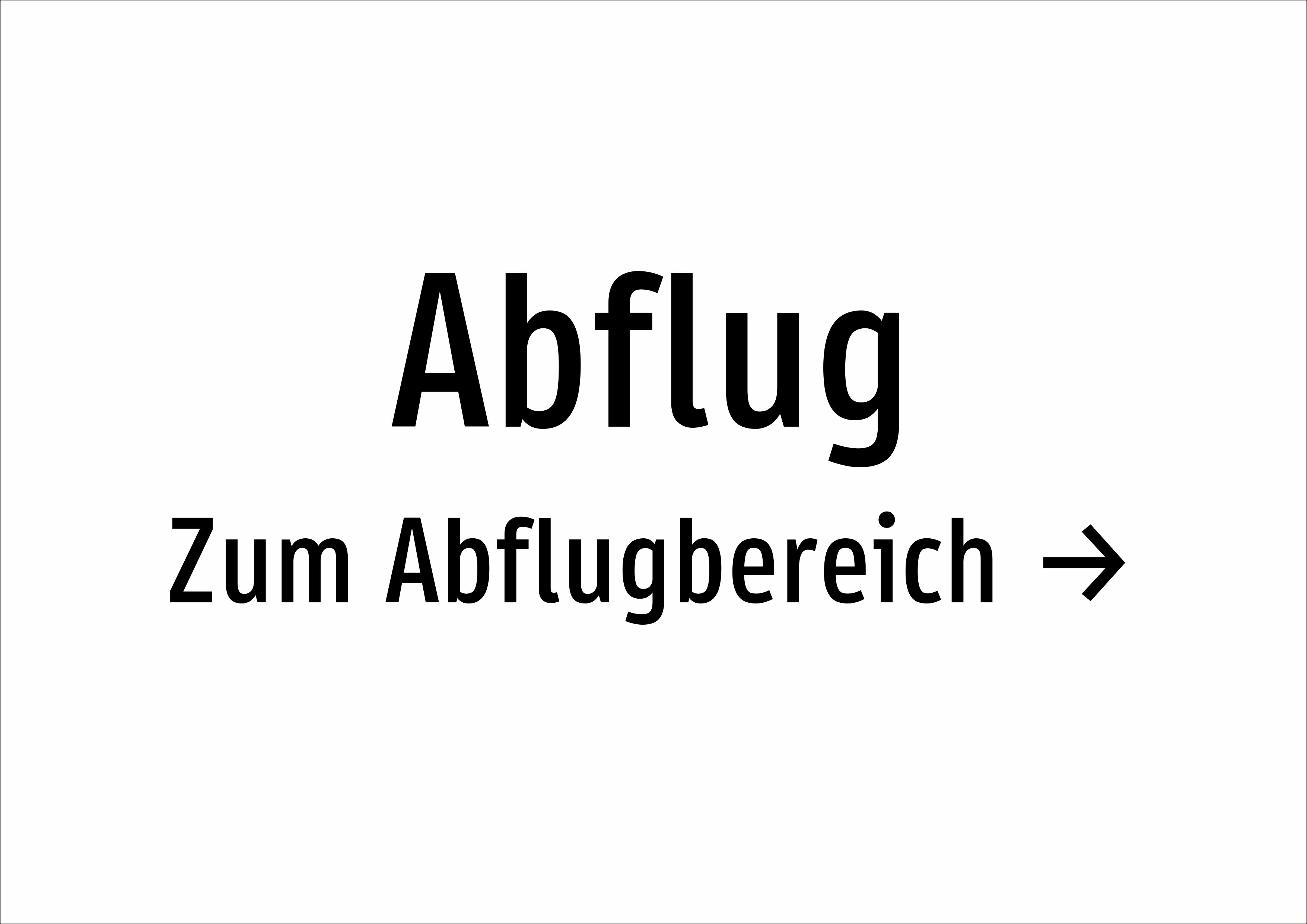 Abflug - Zum Abflugbereich → - Schild - Produktbild 2