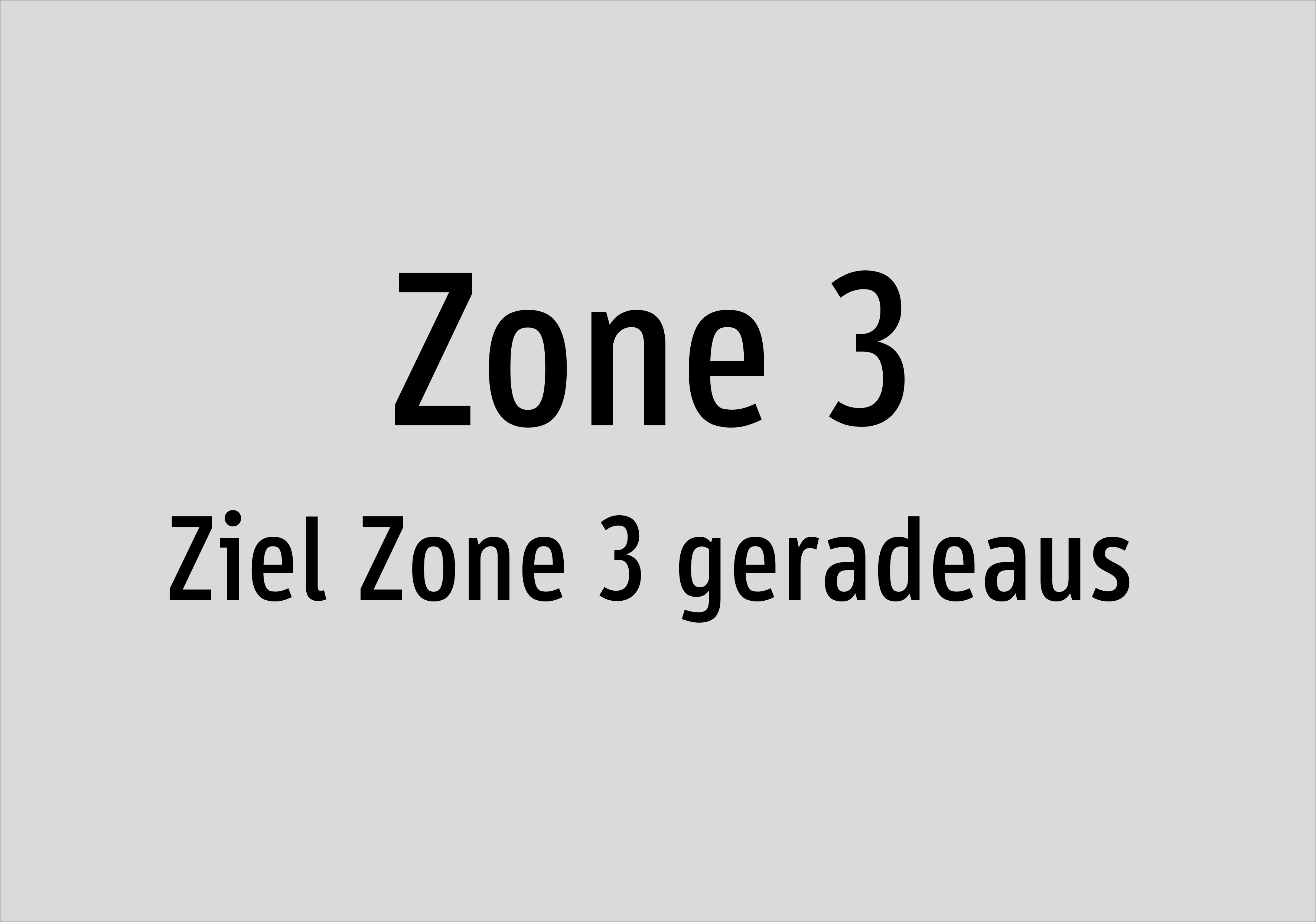Zone 3 - Ziel Zone 3 geradeaus - Schild - Produktbild 2