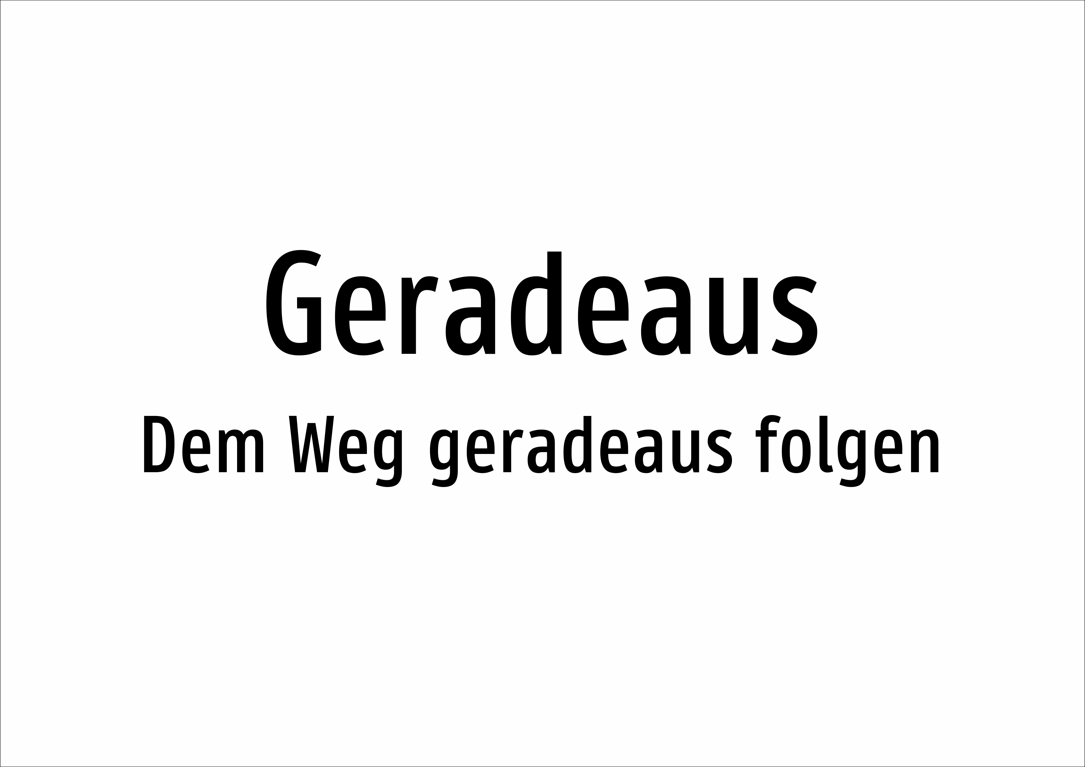 Geradeaus - Dem Weg geradeaus folgen - Schild - Produktbild 2
