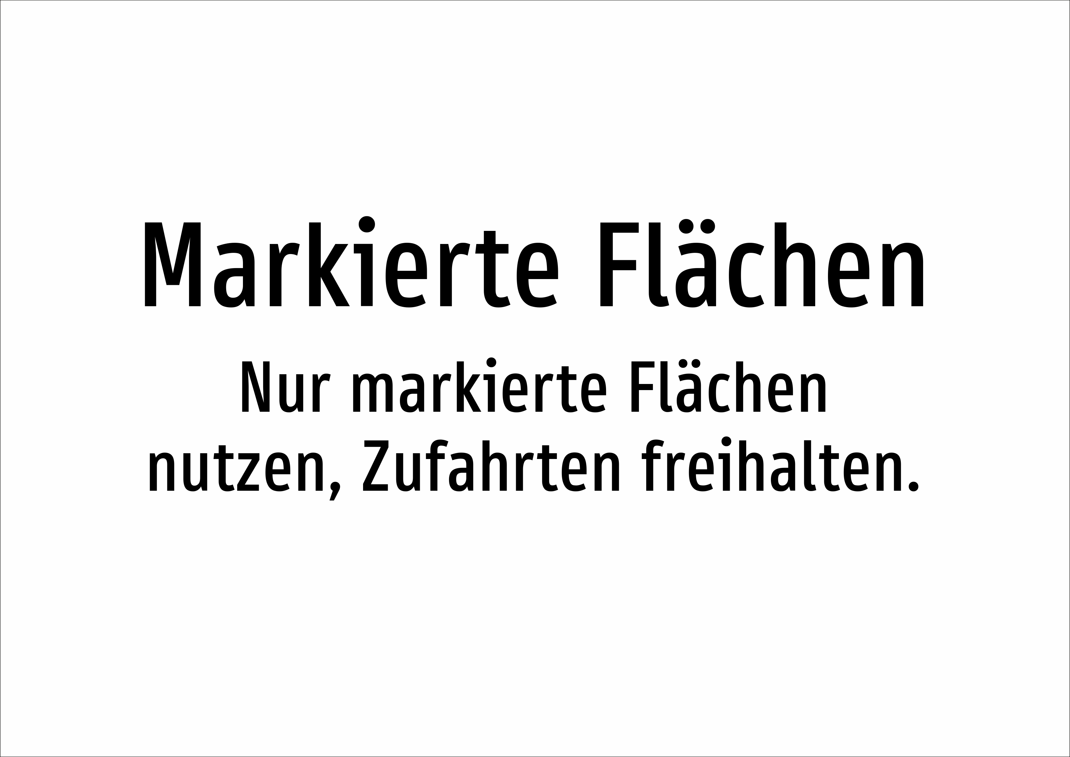 Markierte Flächen - Nur markierte Flächen nutzen, Zufahrten freihalten. - Schild - Produktbild 2