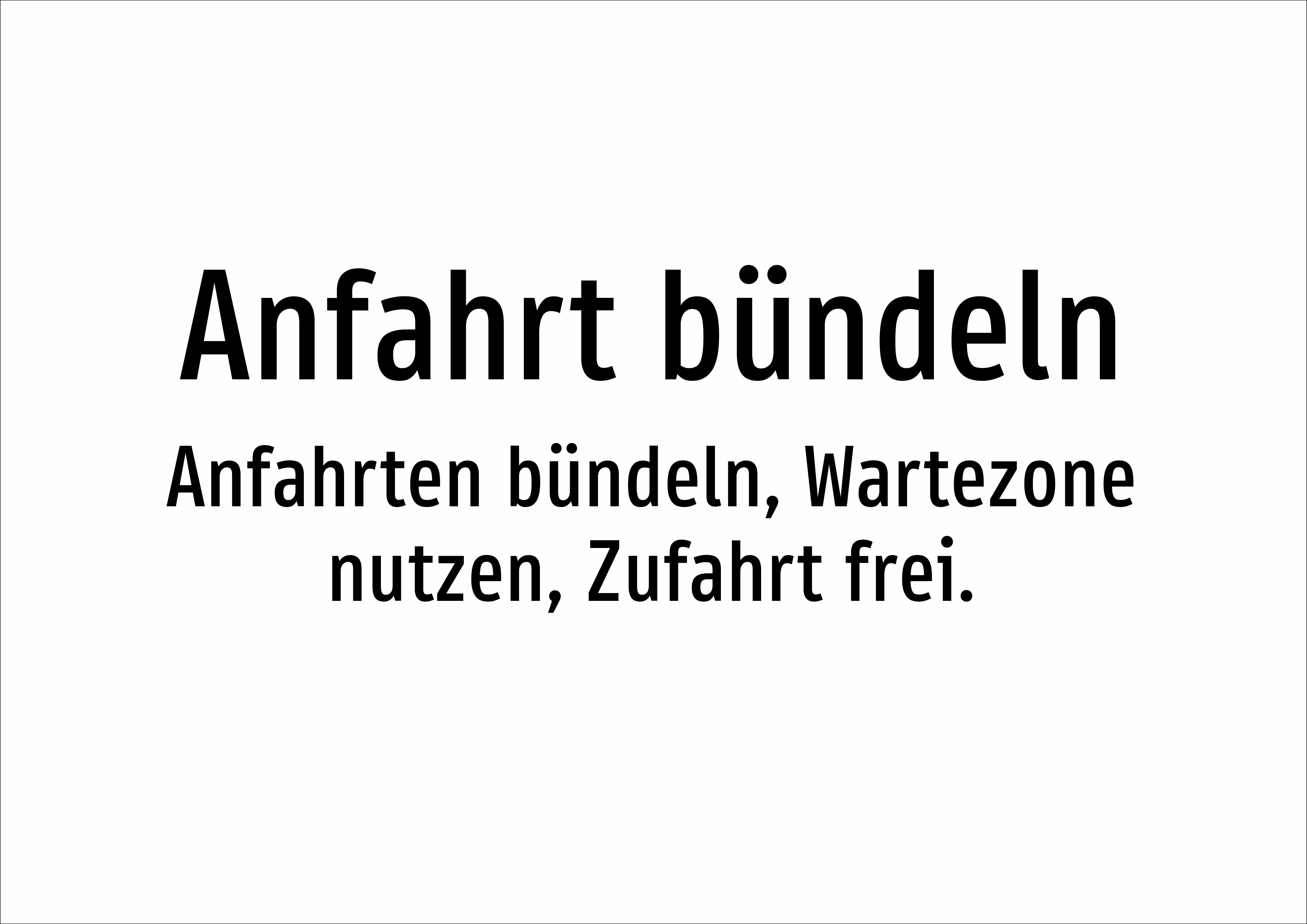 Anfahrt bündeln - Anfahrten bündeln, Wartezone nutzen, Zufahrt frei. - Schild - Produktbild 2