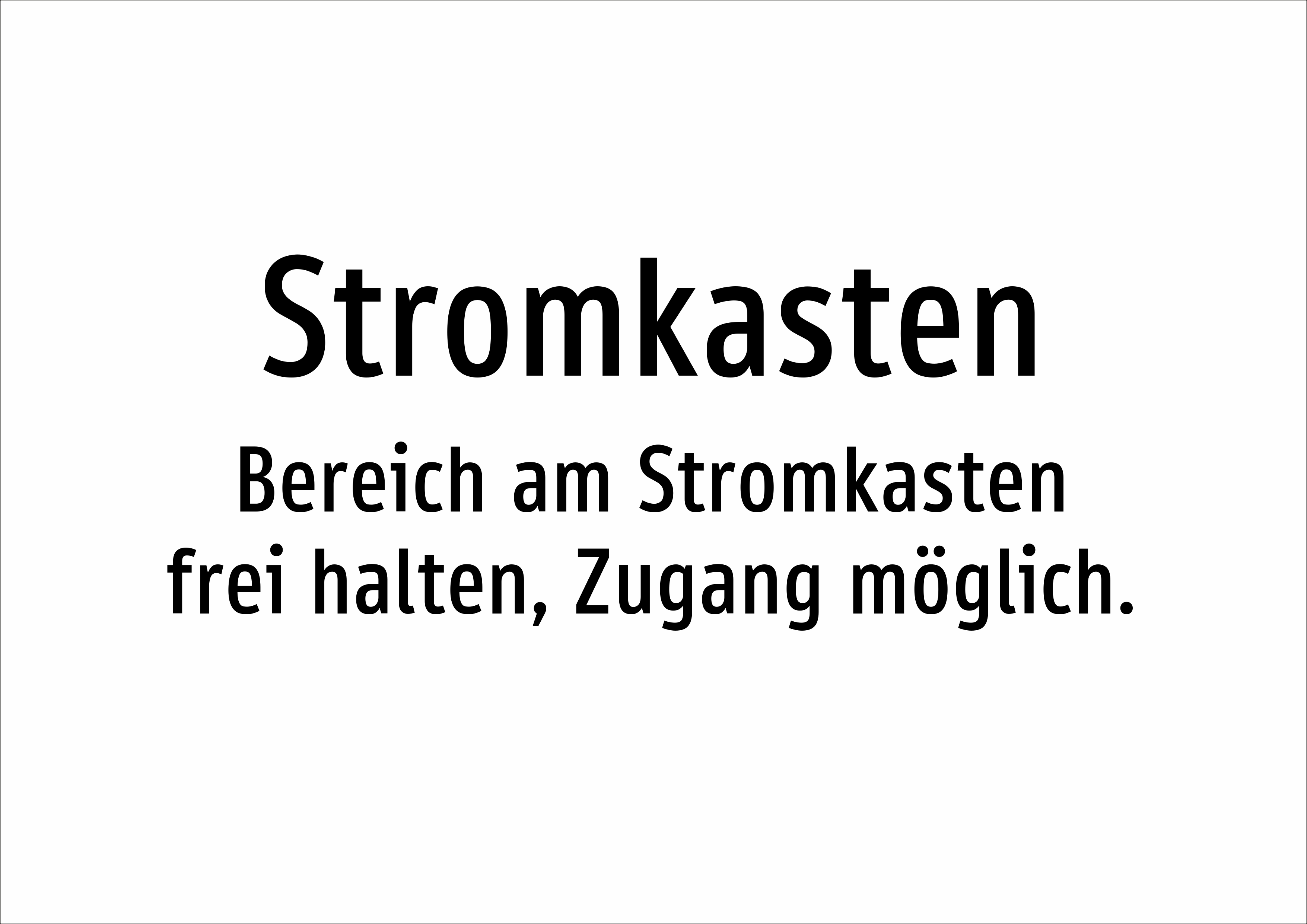 Stromkasten - Bereich am Stromkasten frei halten, Zugang möglich. - Schild - Produktbild 2