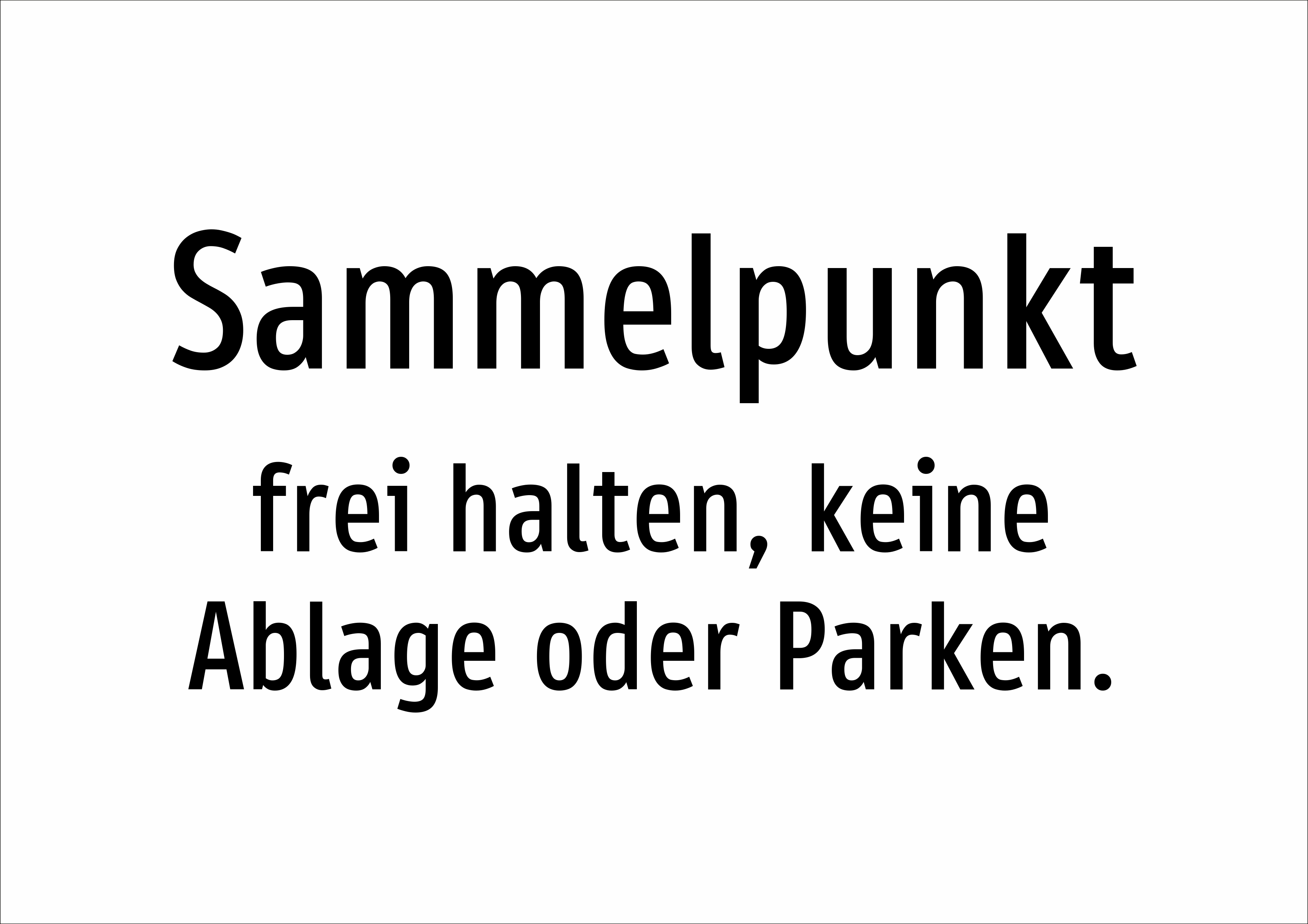 Sammelpunkt - frei halten, keine Ablage oder Parken. - Schild - Produktbild 2