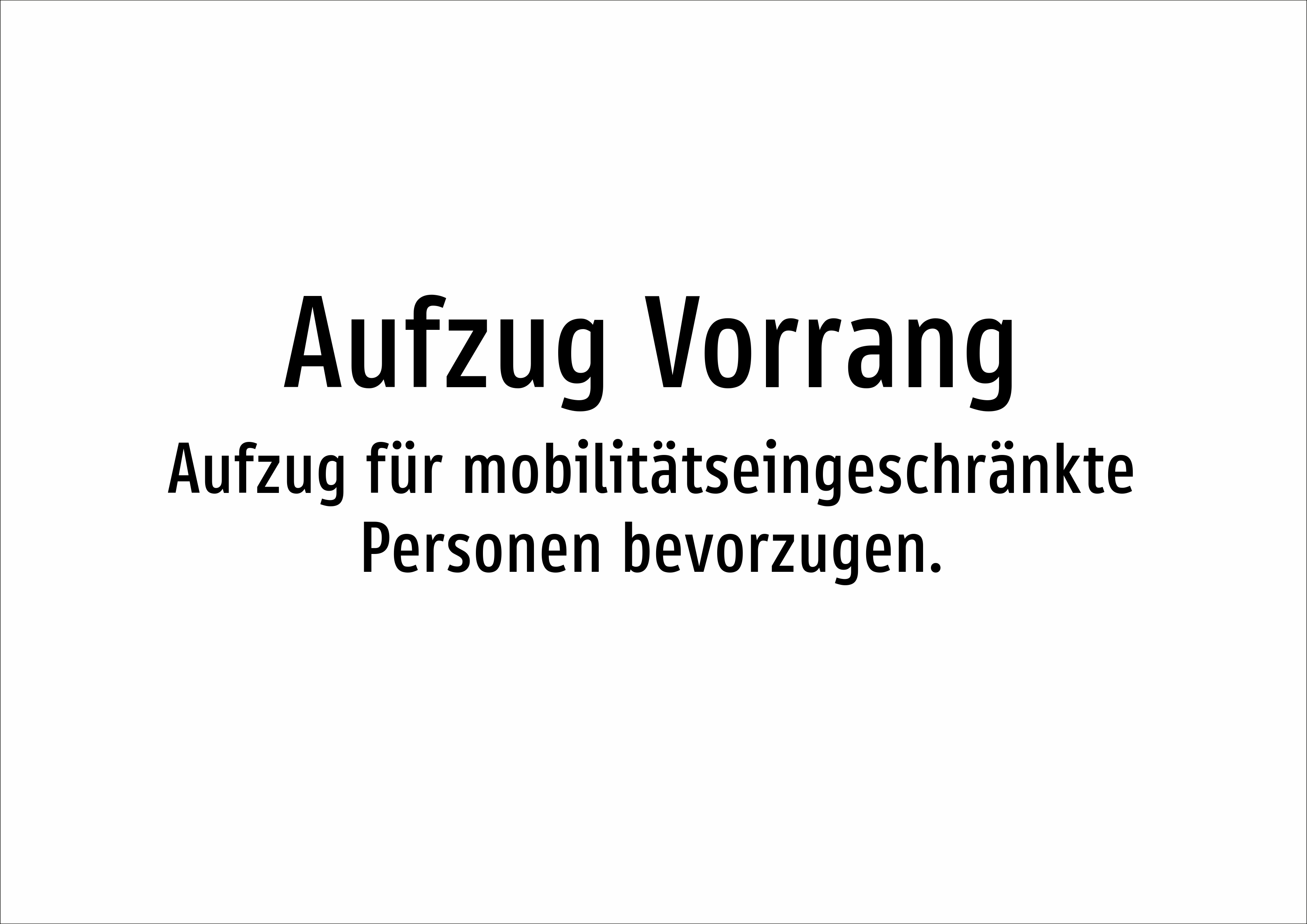 Aufzug Vorrang - Aufzug für mobilitätseingeschränkte Personen bevorzugen. - Schild - Produktbild 2