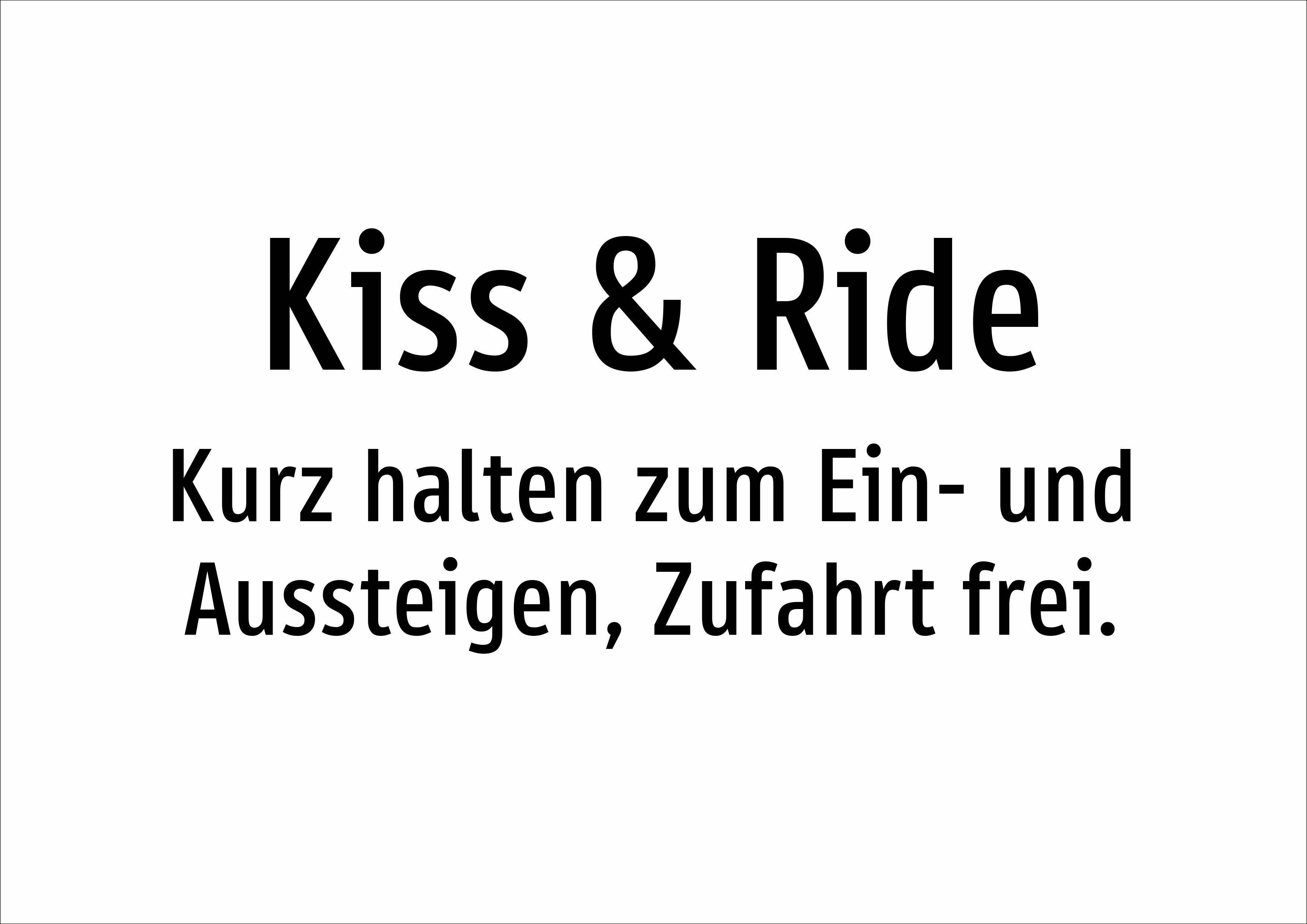 Kiss & Ride - Kurz halten zum Ein- und Aussteigen, Zufahrt frei. - Schild - Produktbild 2