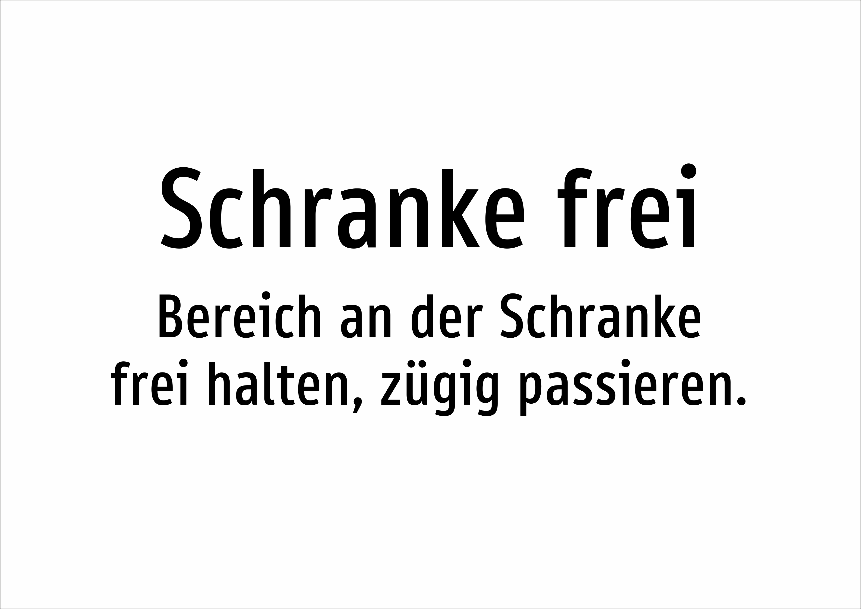 Schranke frei - Bereich an der Schranke frei halten, zügig passieren. - Schild - Produktbild 2