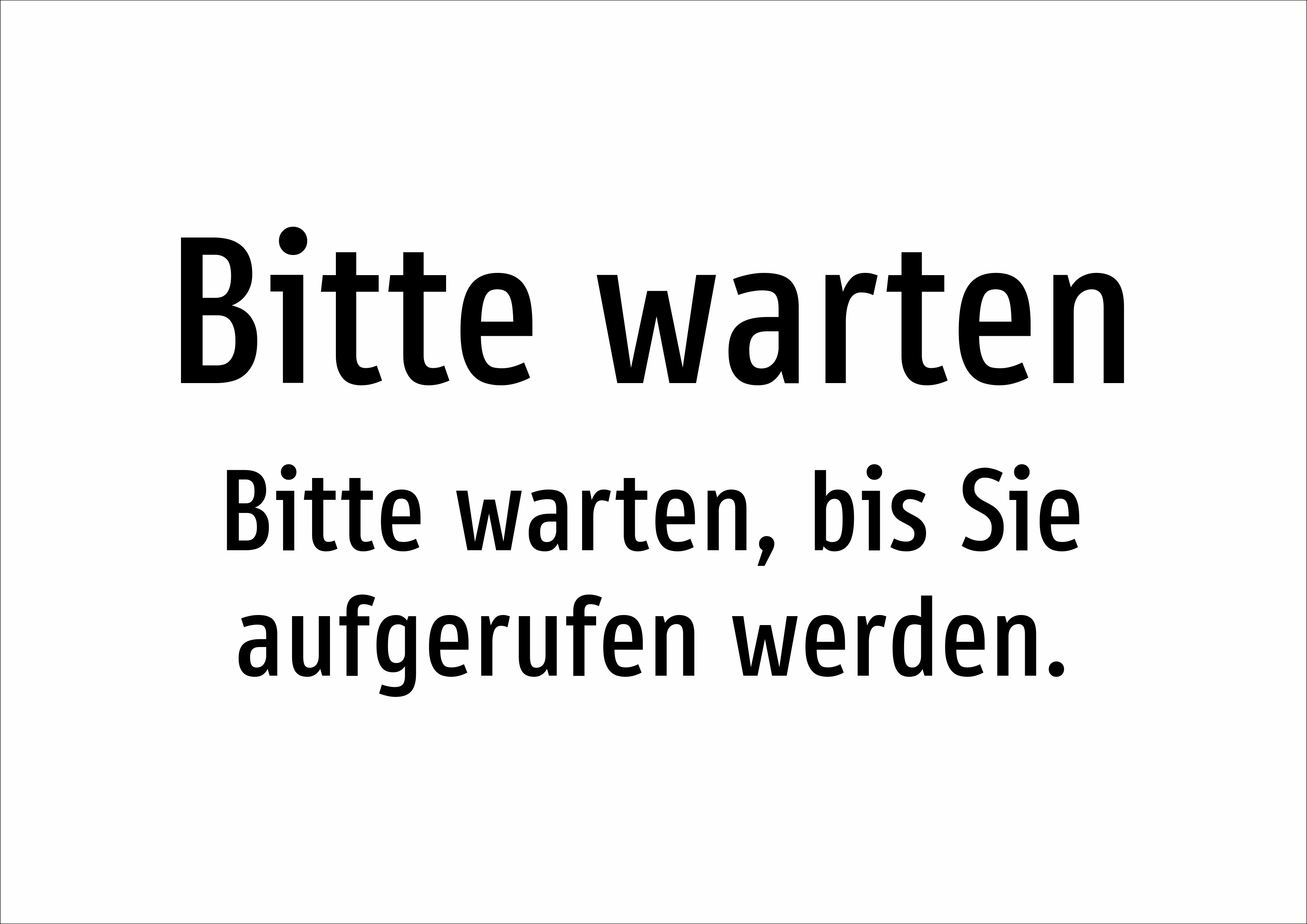 Bitte warten - Bitte warten, bis Sie aufgerufen werden. - Schild - Produktbild 2