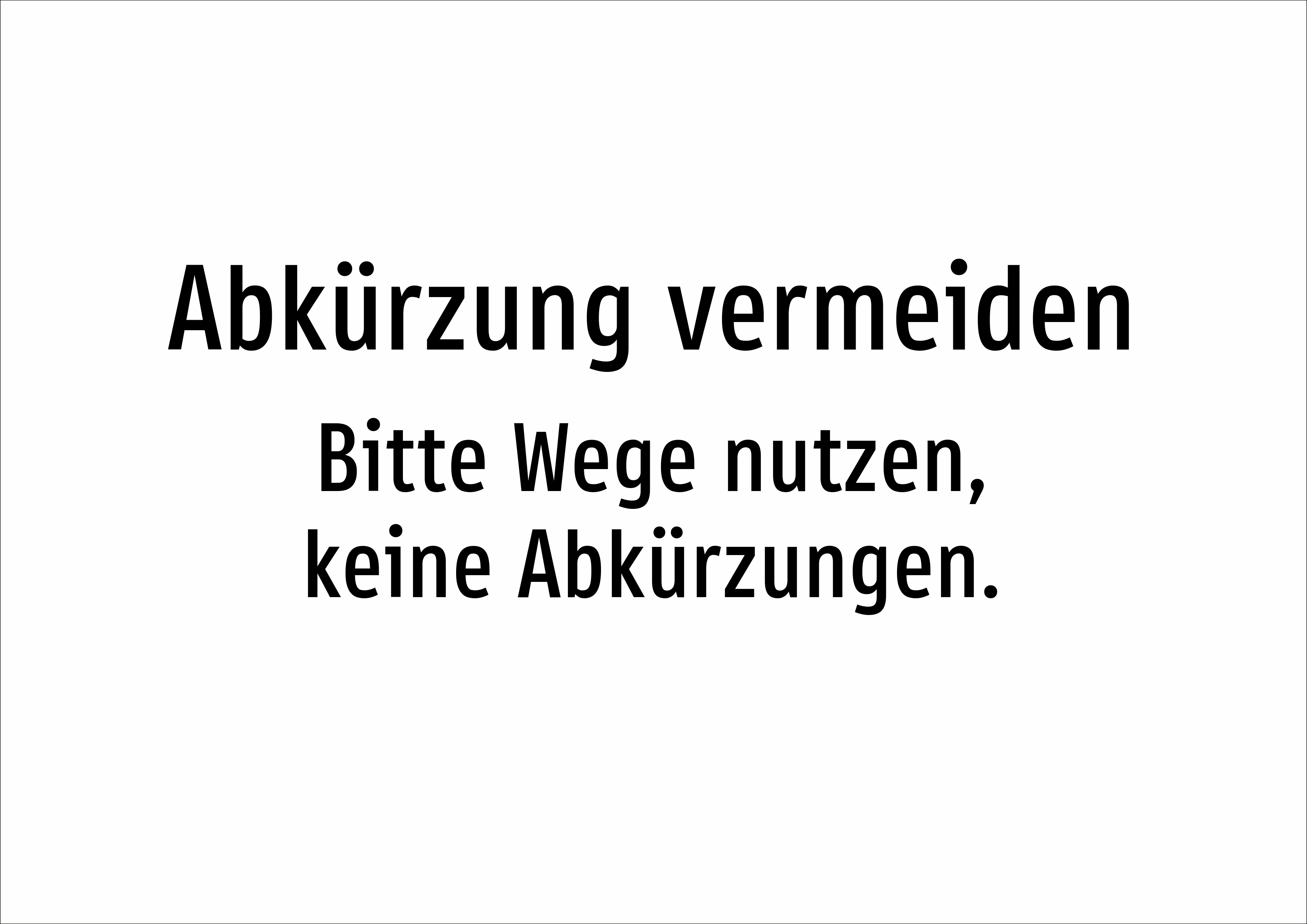 Abkürzung vermeiden - Bitte Wege nutzen, keine Abkürzungen. - Schild - Produktbild 2